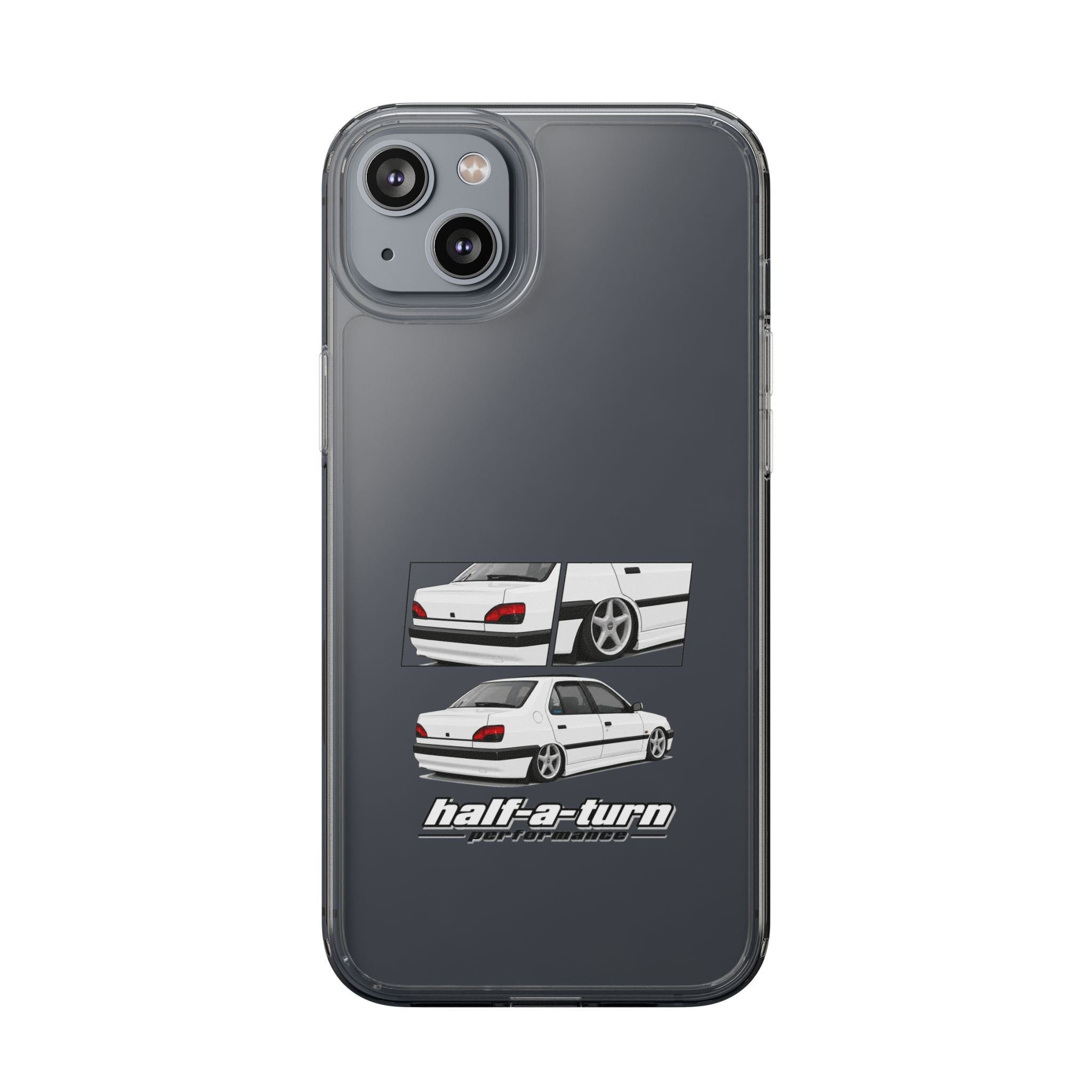 WHITE 306 SEDAN PHONE CASES