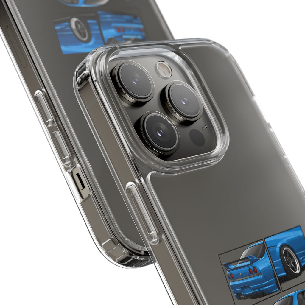 BLUE SKYLINE R33 PHONE CASE