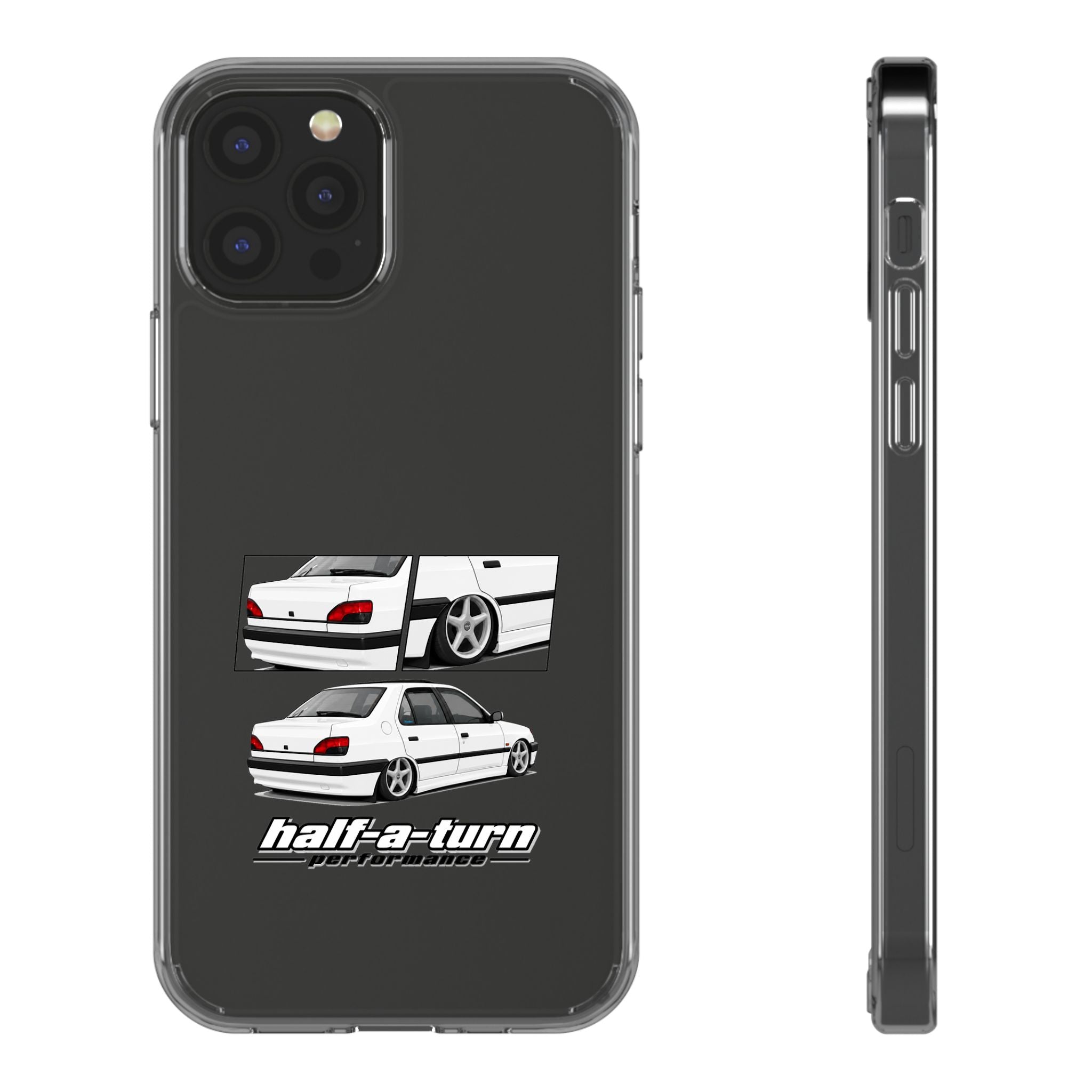 WHITE 306 SEDAN PHONE CASES