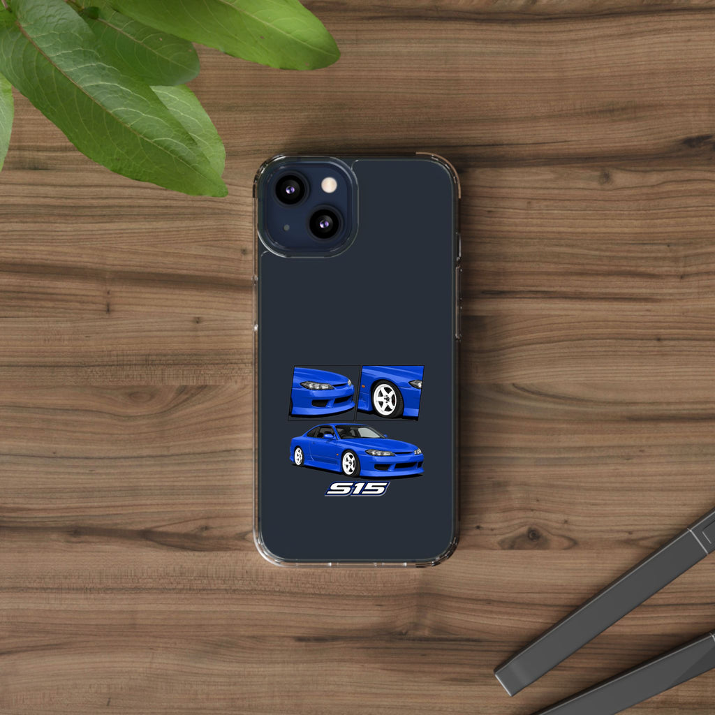BLUE NISSAN S15 PHONE CASES