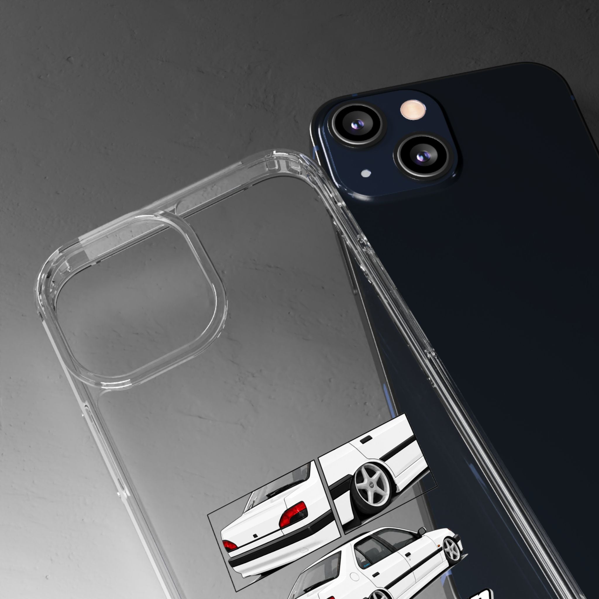 WHITE 306 SEDAN PHONE CASES