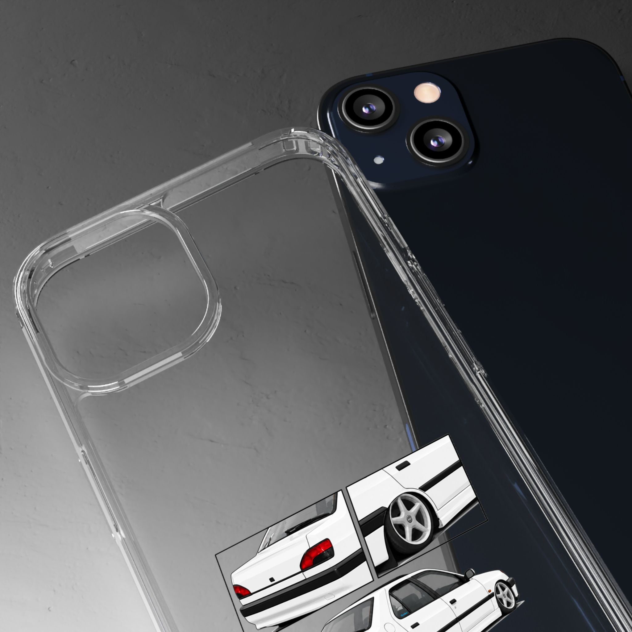 WHITE 306 SEDAN PHONE CASES