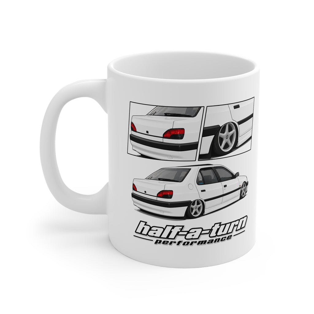 WHITE PEUGEOT 306 SEDAN MUG