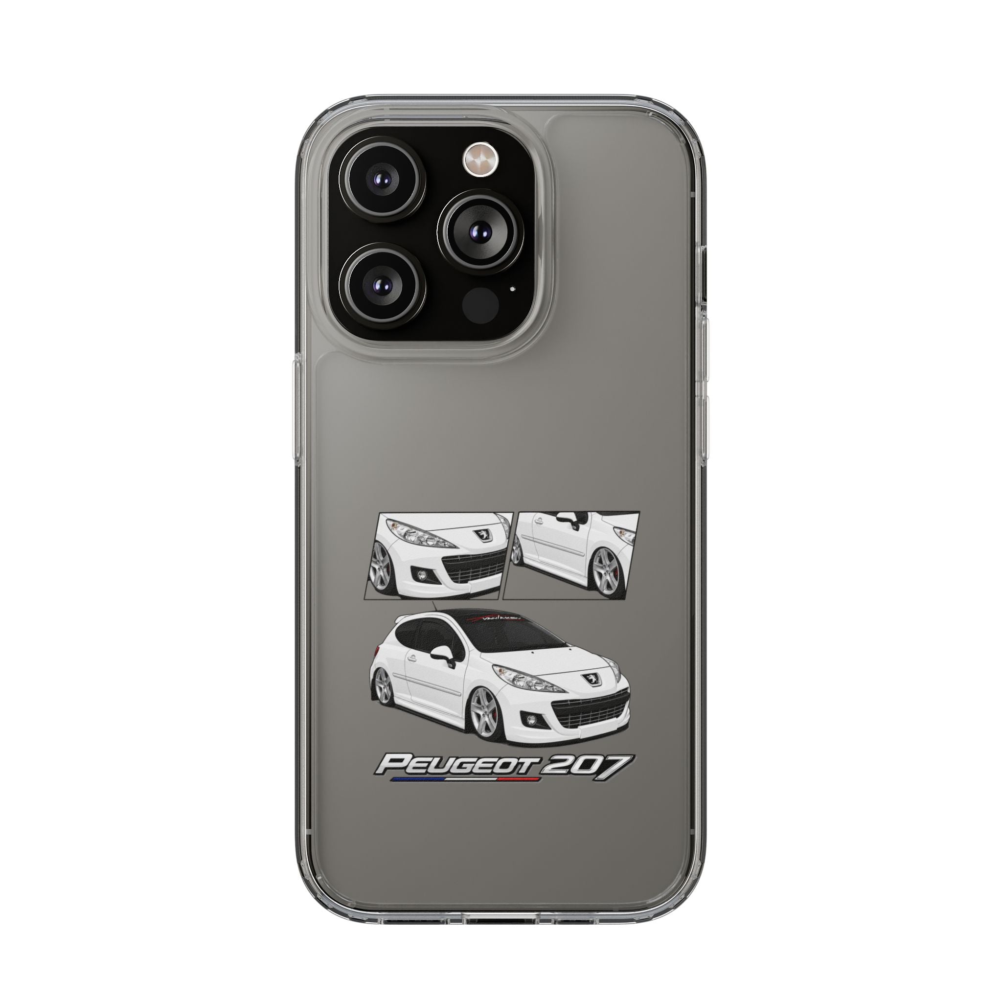 WHITE PEUGEOT 207 PHONE CASES