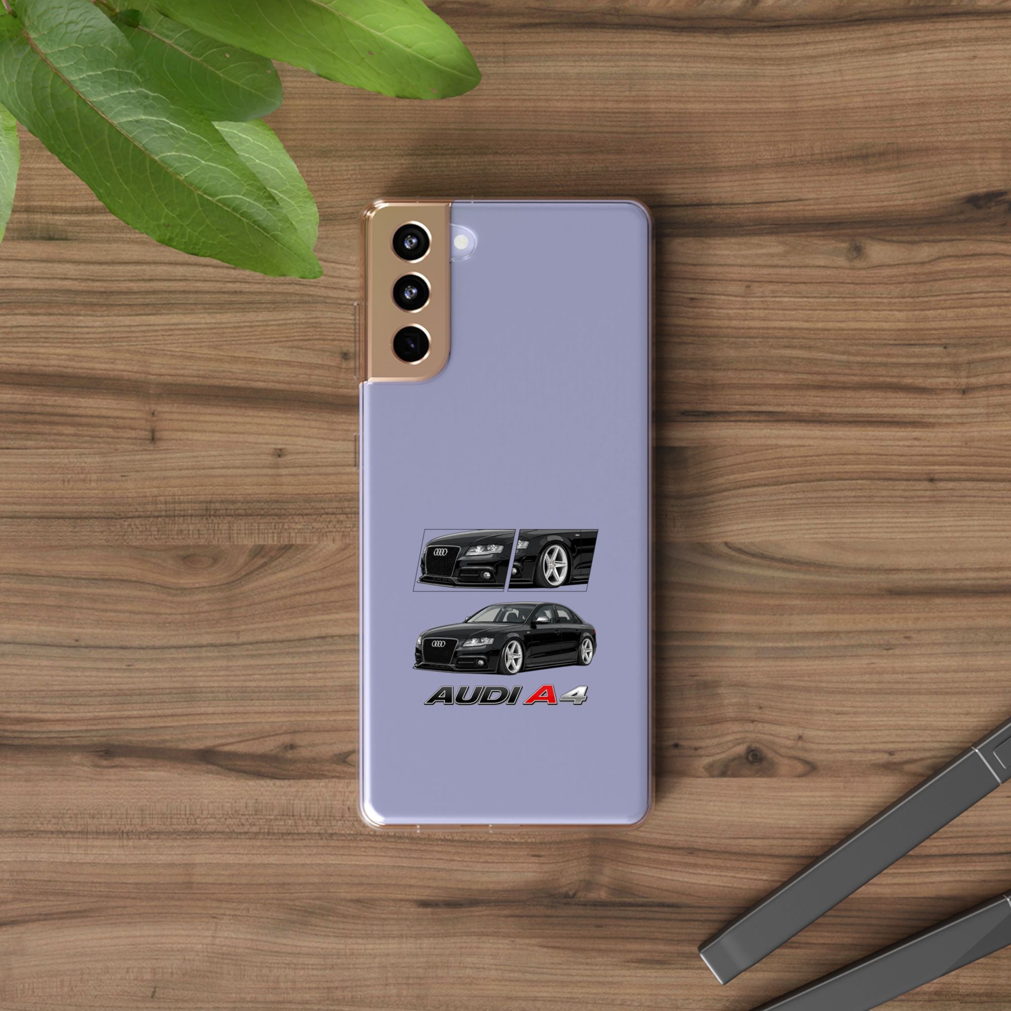 BLACK B8 AUDI A4 PHONE CASES