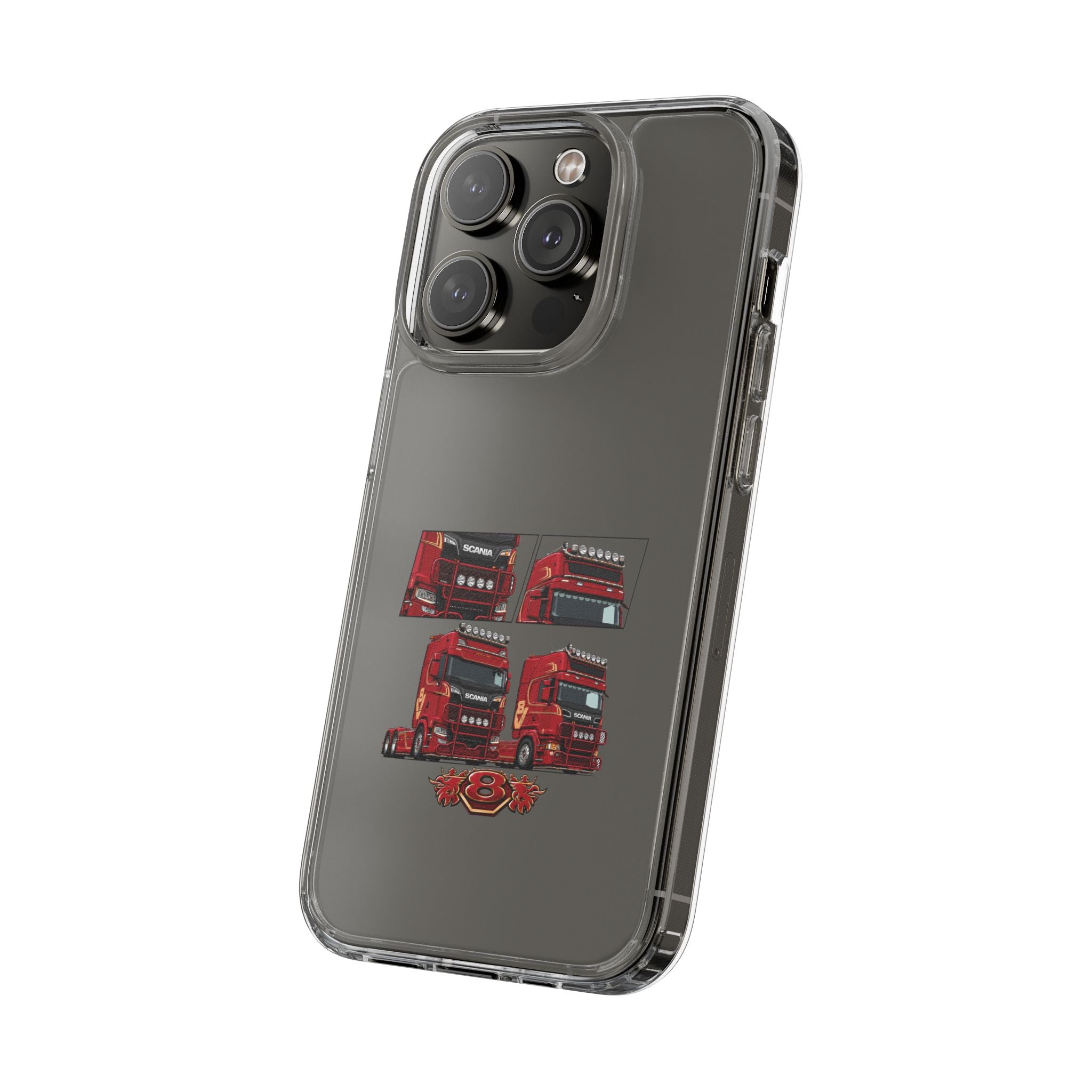 2 RED SCANIA S-SERIES PHONE CASES