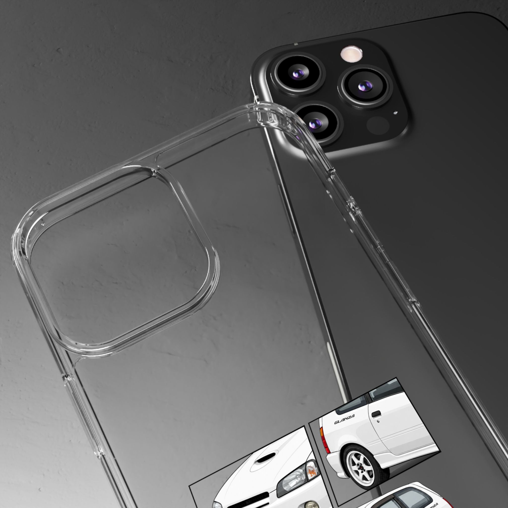 WHITE TOYOTA GLANZA PHONE CASES