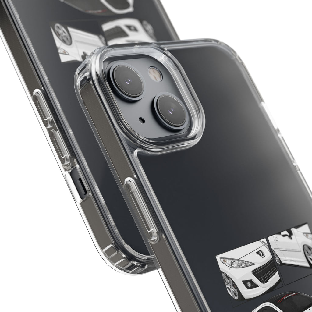 WHITE PEUGEOT 207 PHONE CASES