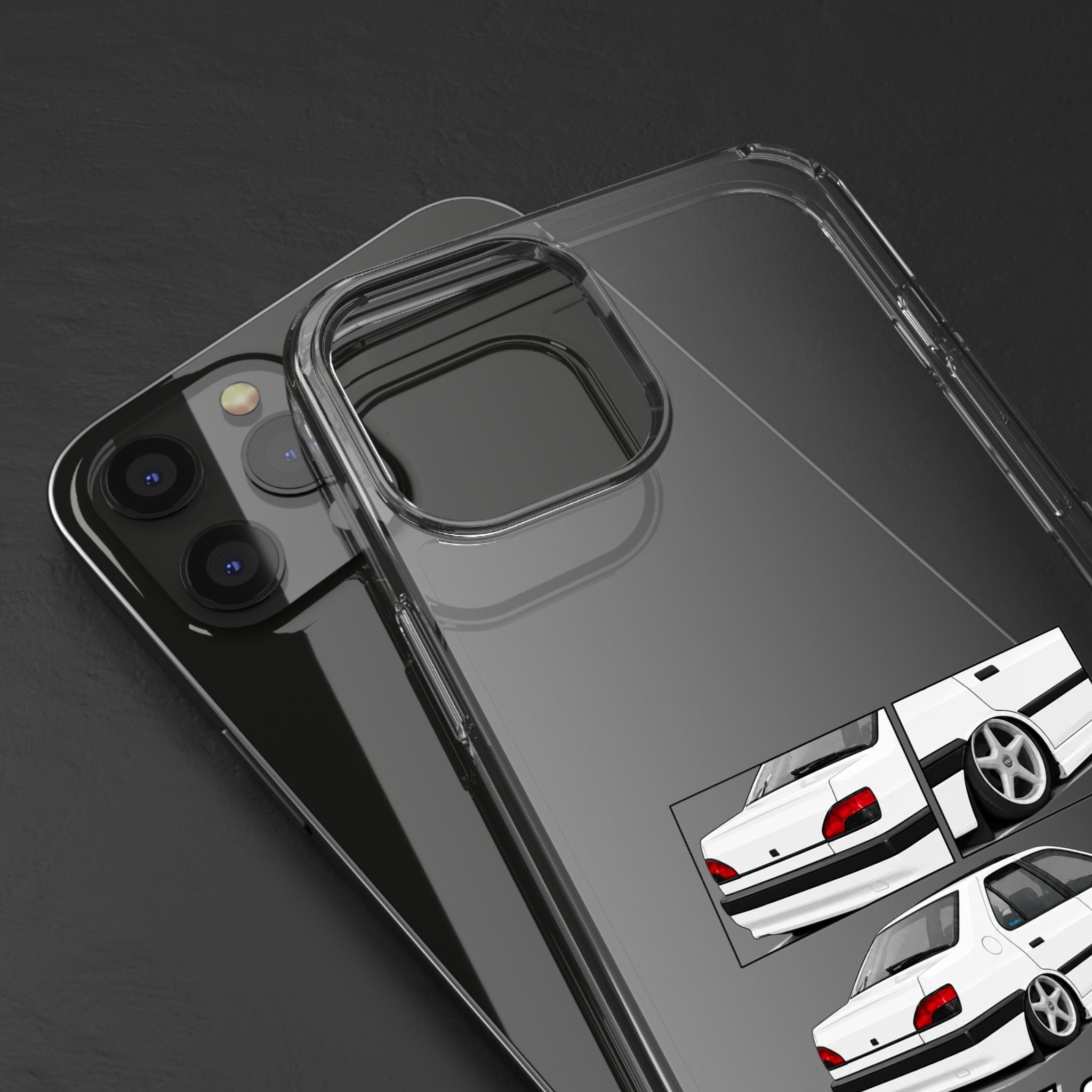 WHITE 306 SEDAN PHONE CASES
