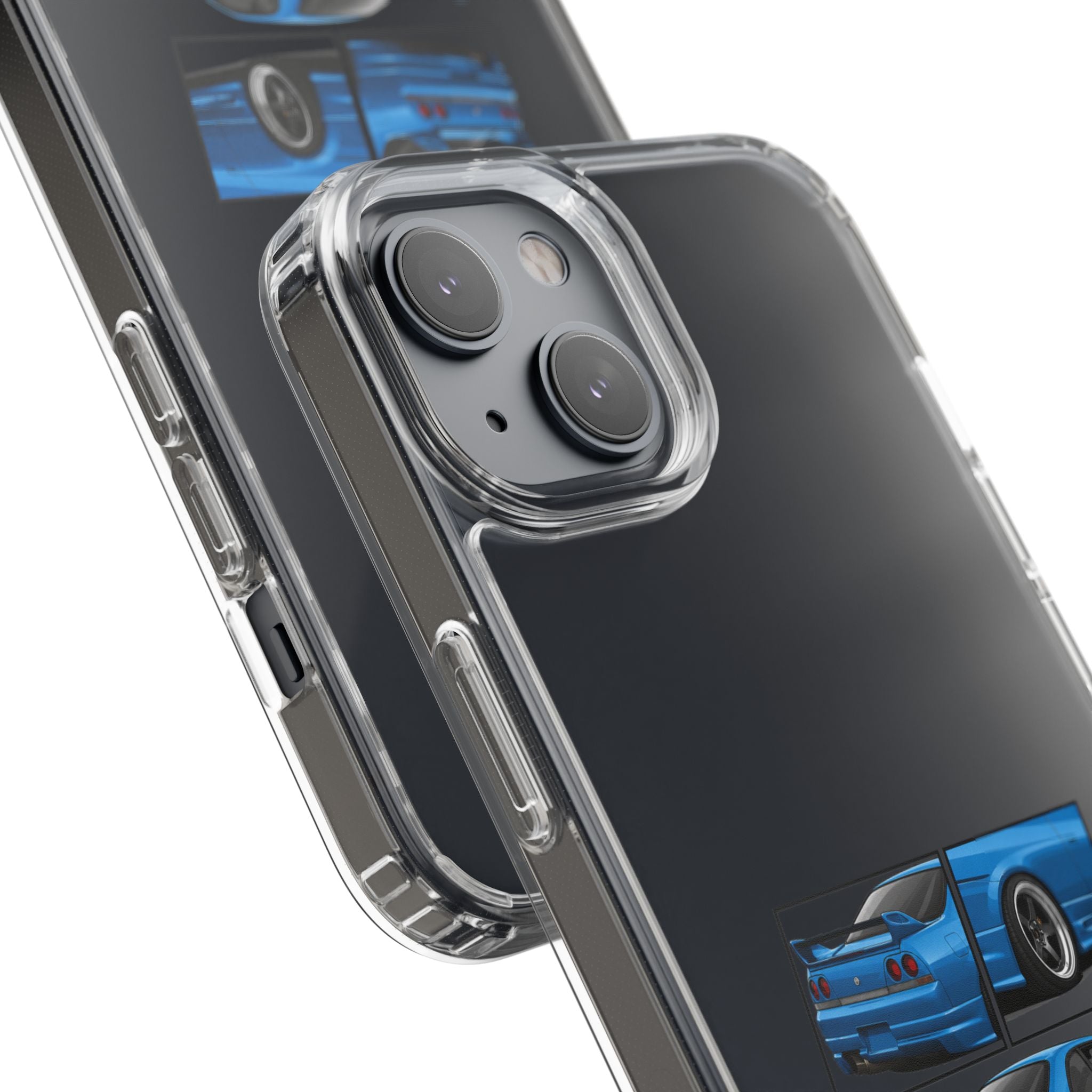 BLUE SKYLINE R33 PHONE CASE
