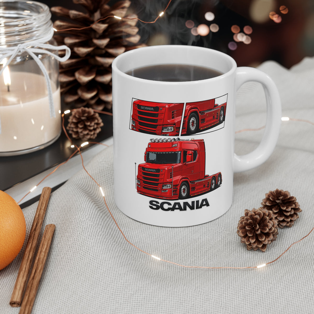 RED SCANIA T-CAB MUG