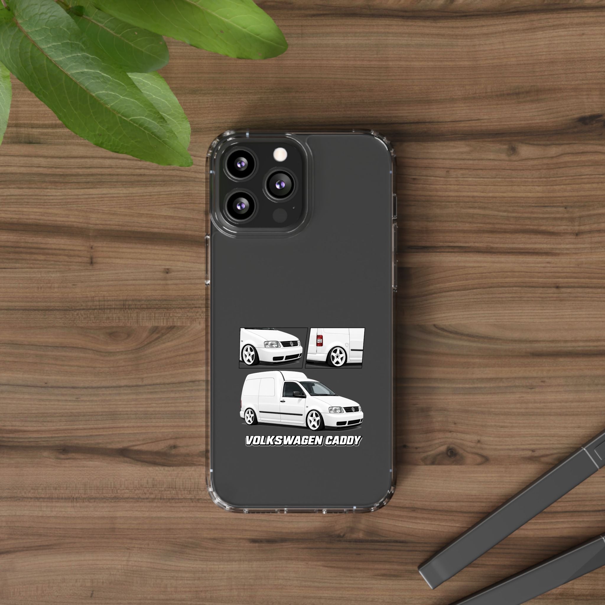 WHITE VW CADDY PHONE CASES