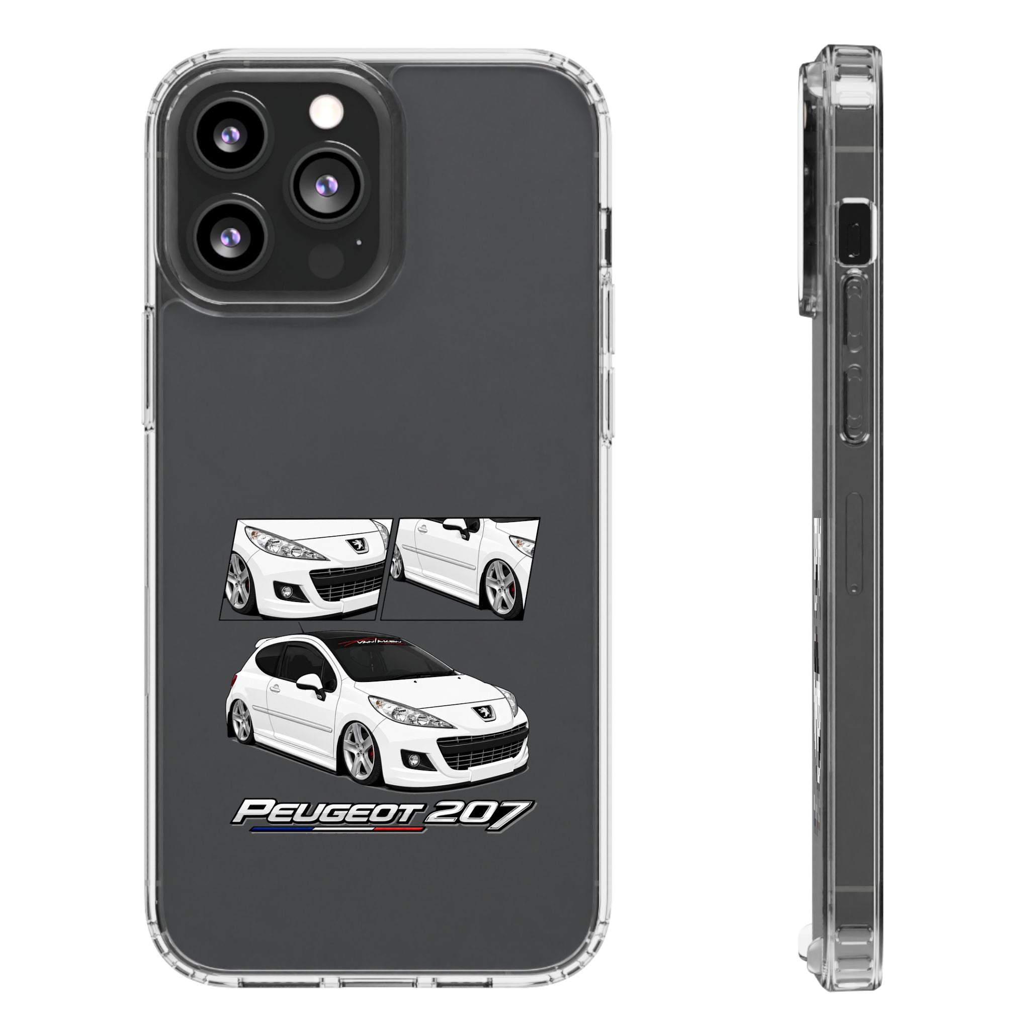 WHITE PEUGEOT 207 PHONE CASES