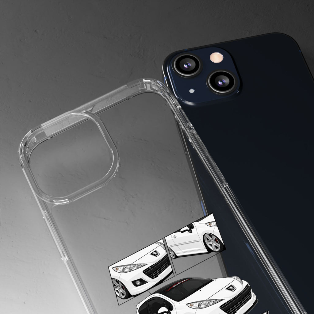 WHITE PEUGEOT 207 PHONE CASES