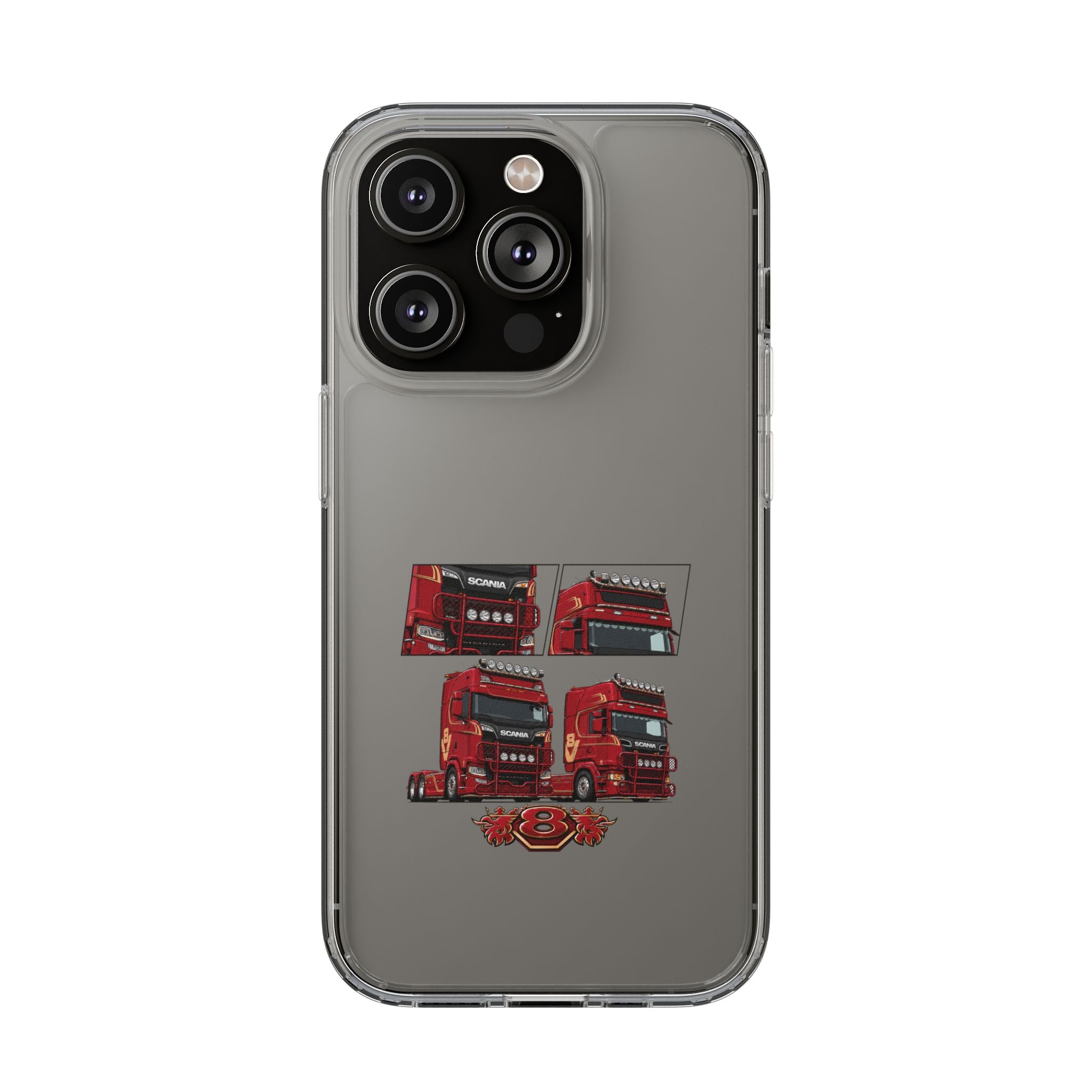 2 RED SCANIA S-SERIES PHONE CASES