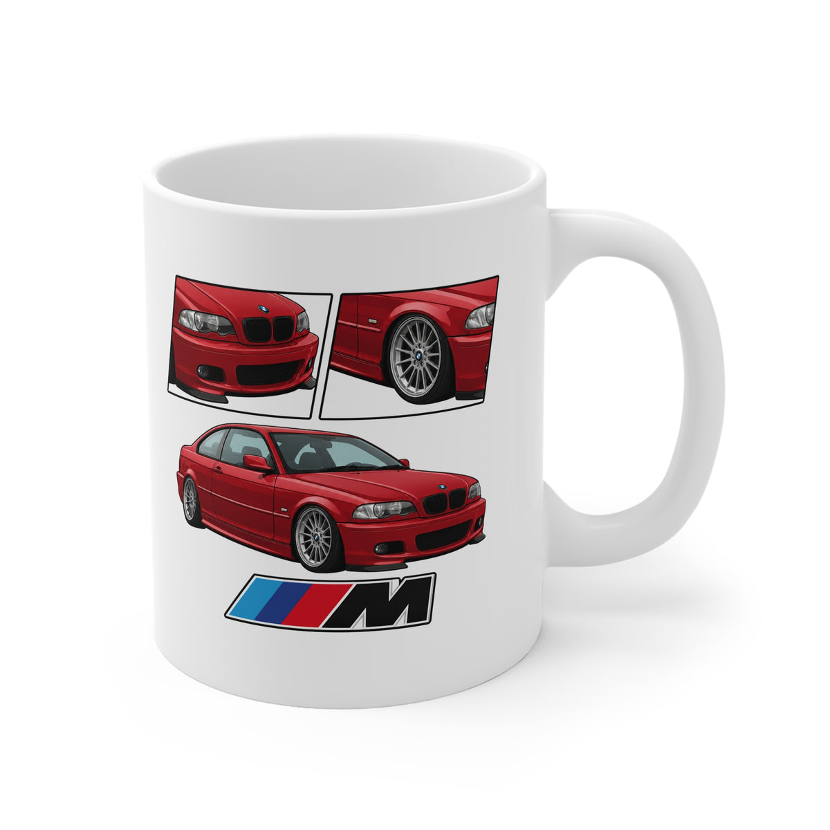 RED BMW E46 MUG