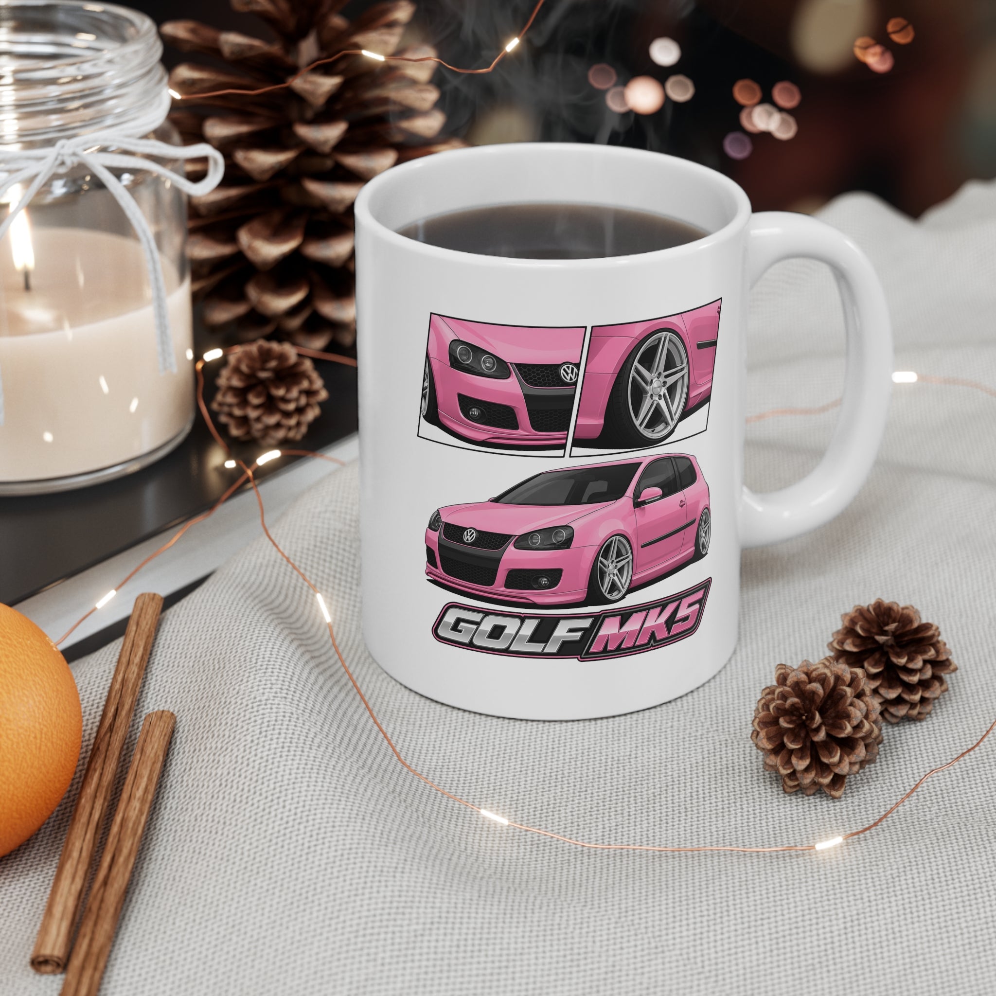 PINK VW MK5 GOLF MUG