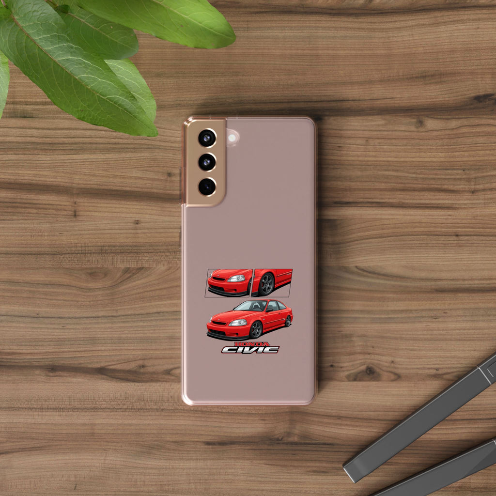 RED CIVIC EK COUPE PHONE CASES