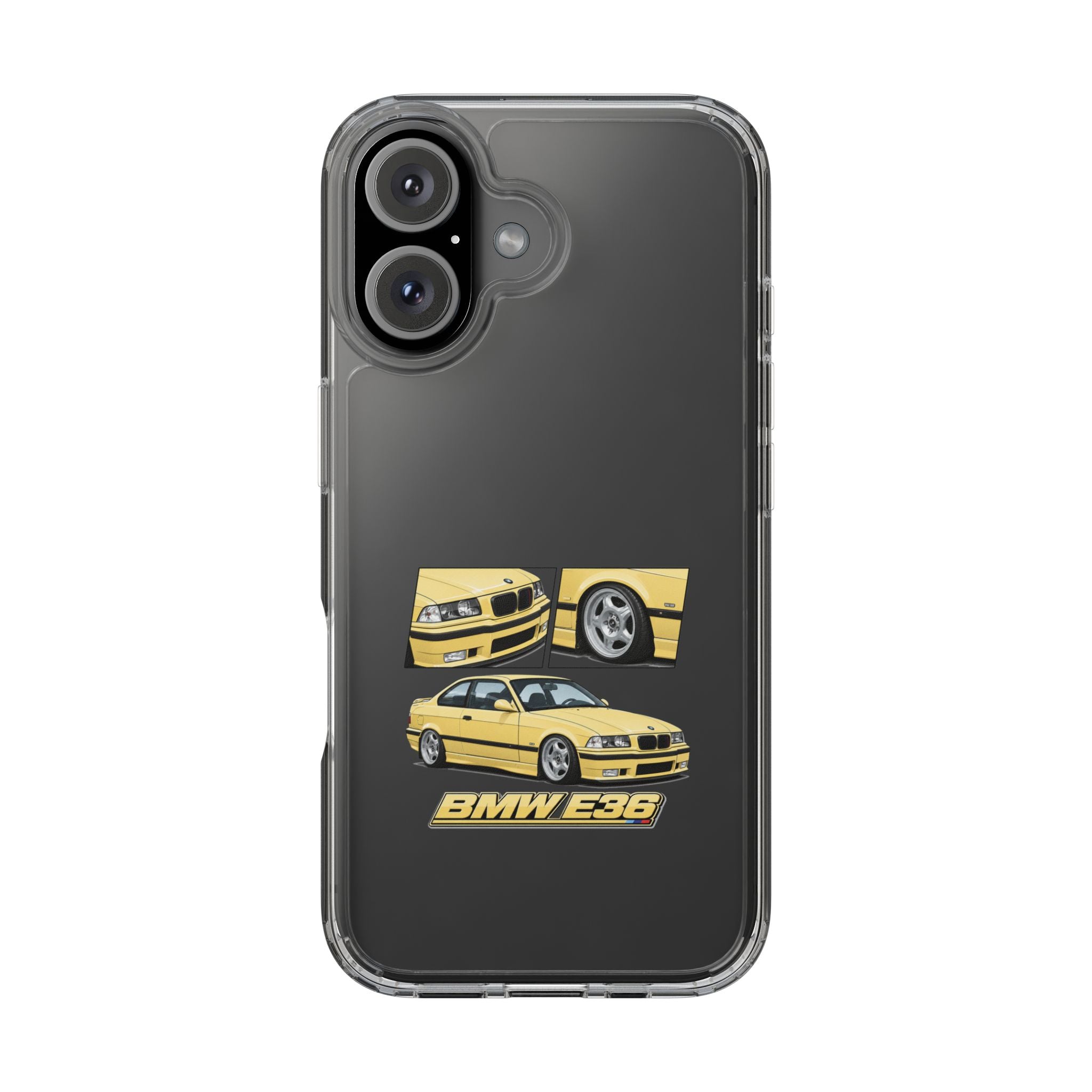 YELLOW BMW E36 PHONE CASE