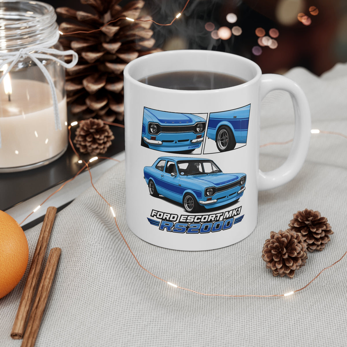 BLUE FORD ESCORT MK1 RS2000 MUG
