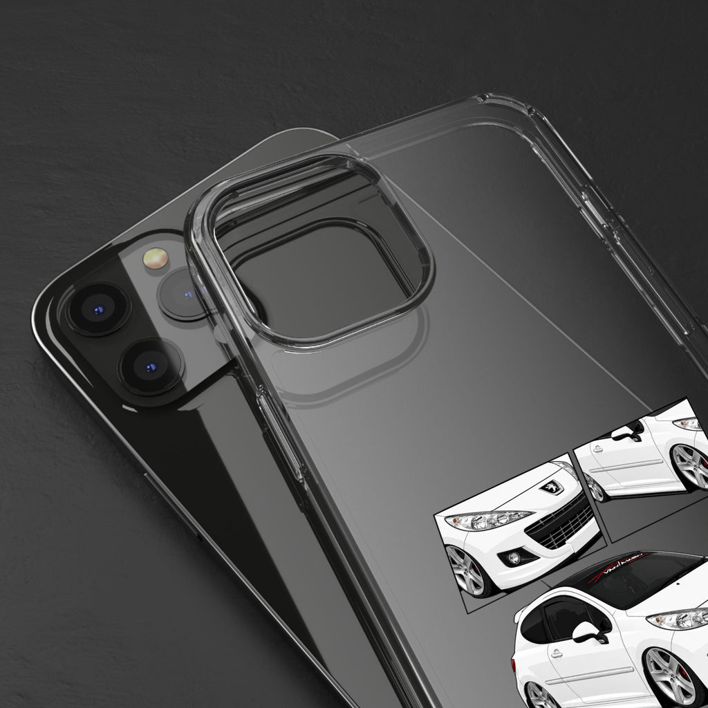 WHITE PEUGEOT 207 PHONE CASES