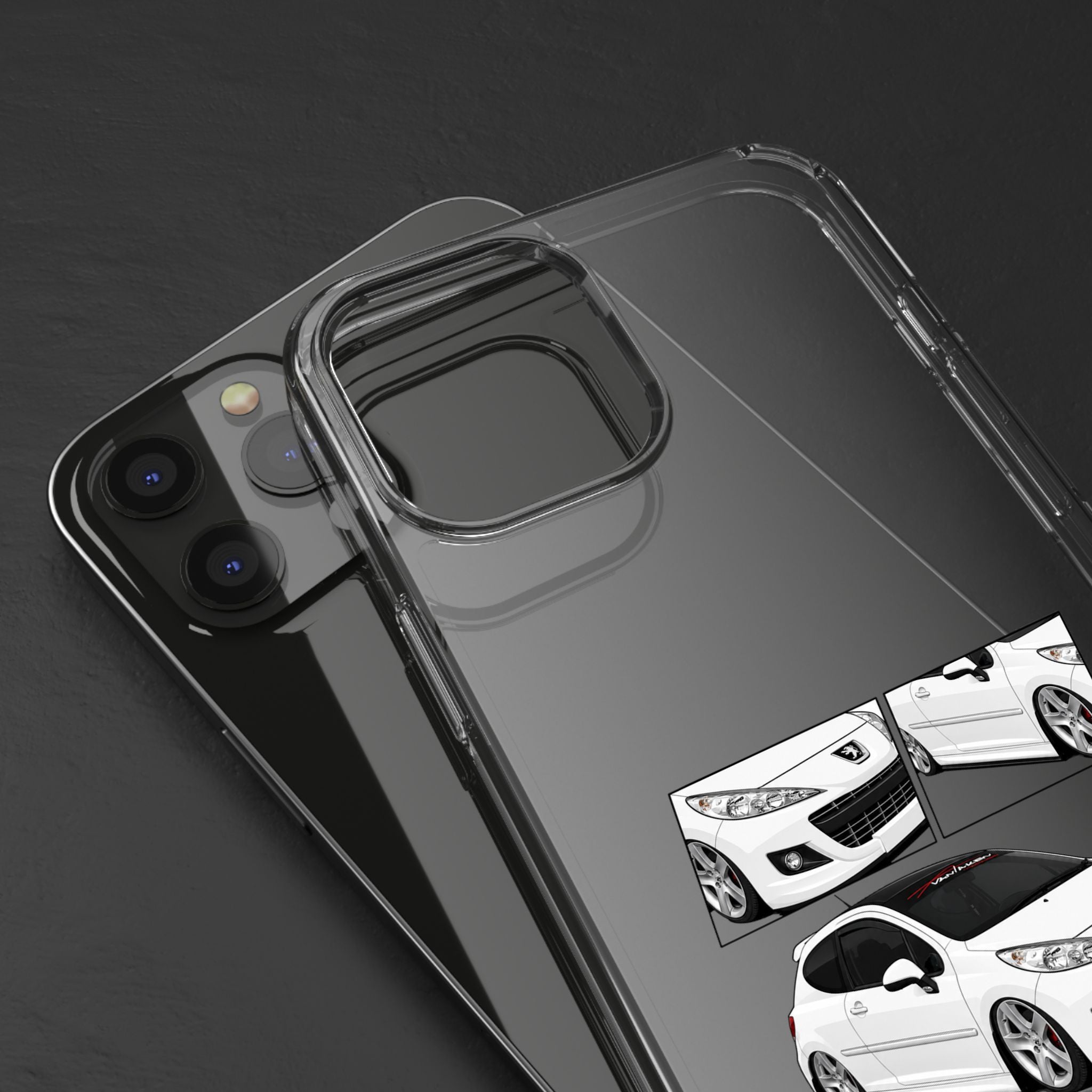 WHITE PEUGEOT 207 PHONE CASES