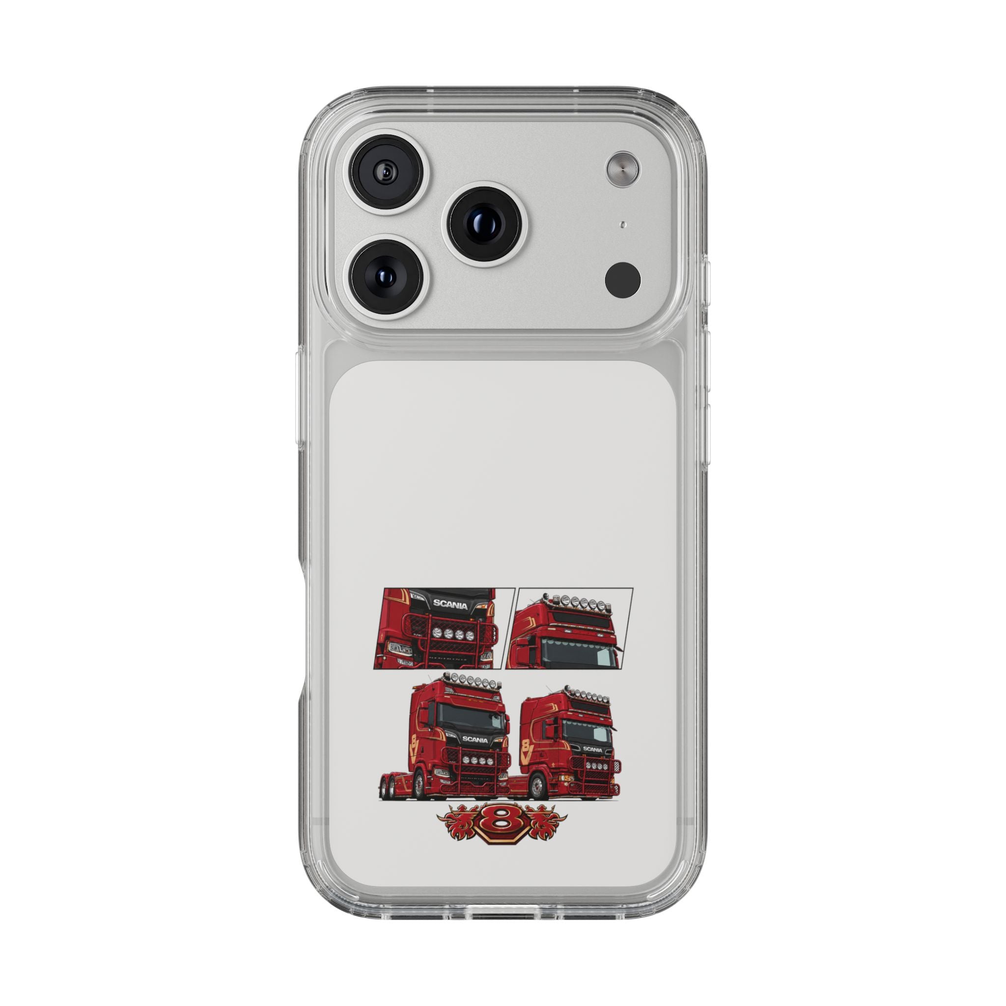 2 RED SCANIA S-SERIES PHONE CASES
