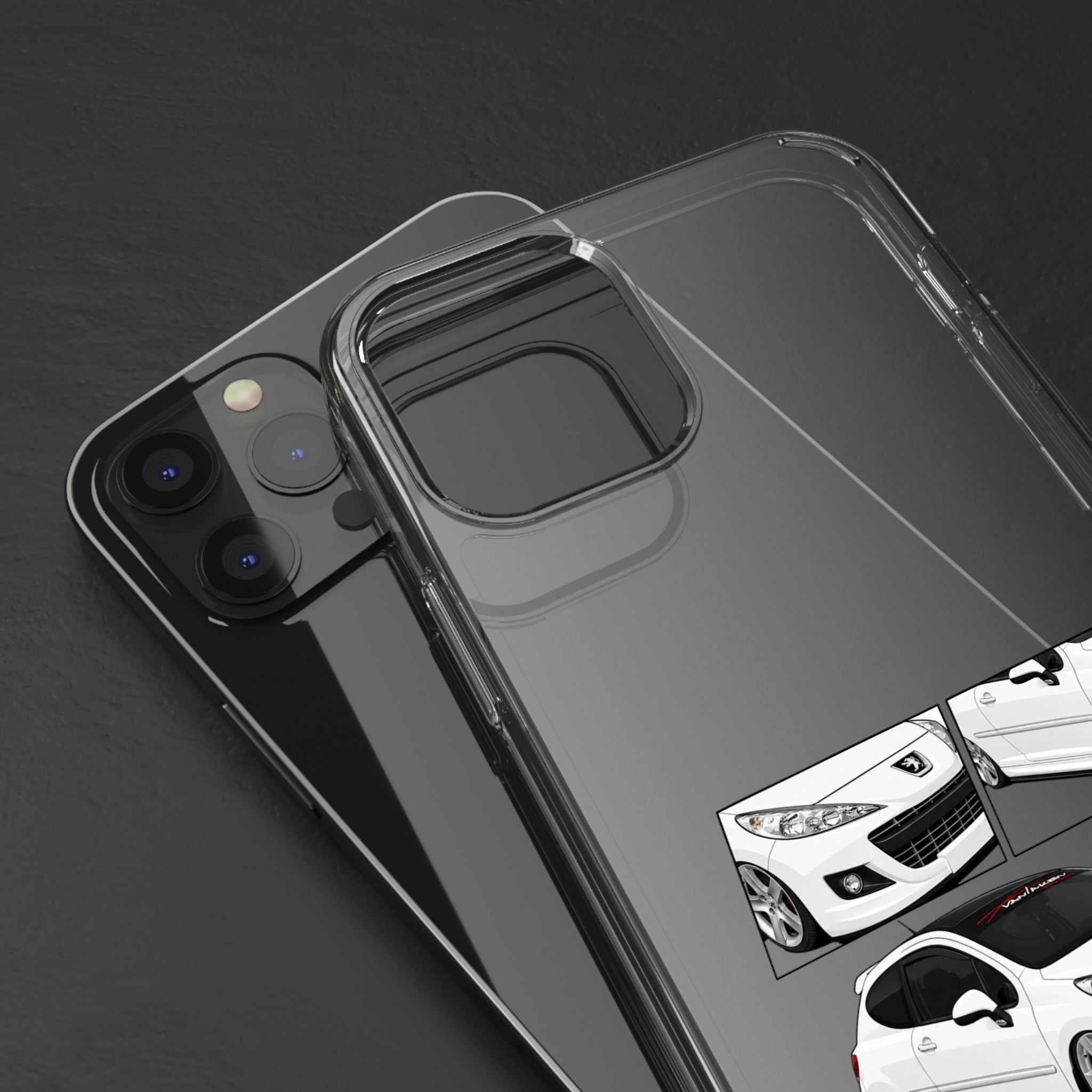 WHITE PEUGEOT 207 PHONE CASES