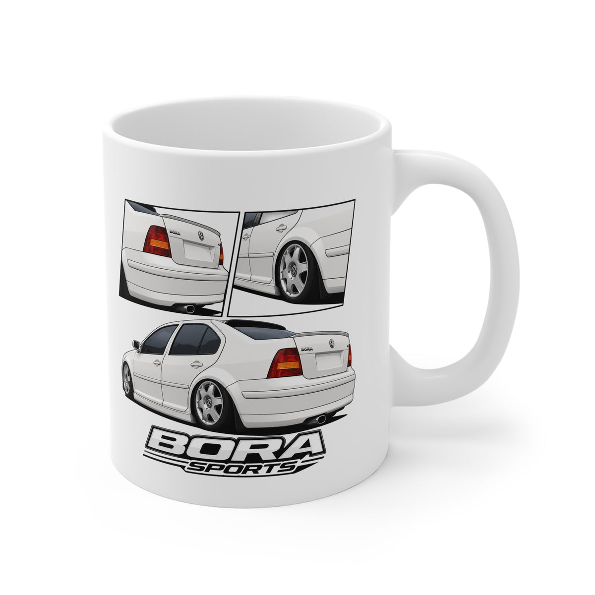 CANDY WHITE VW BORA MUG