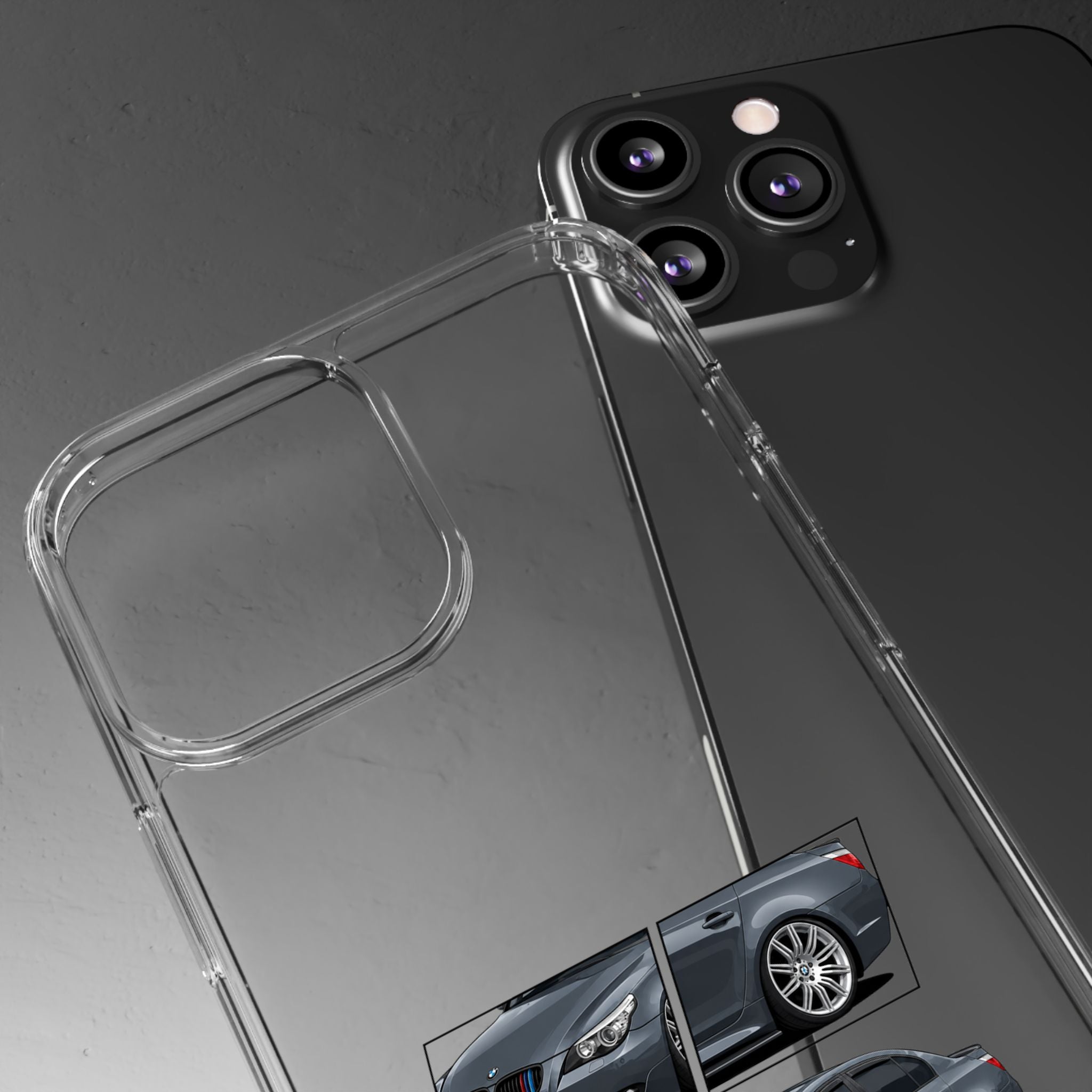 GREY BMW E60 PHONE CASES