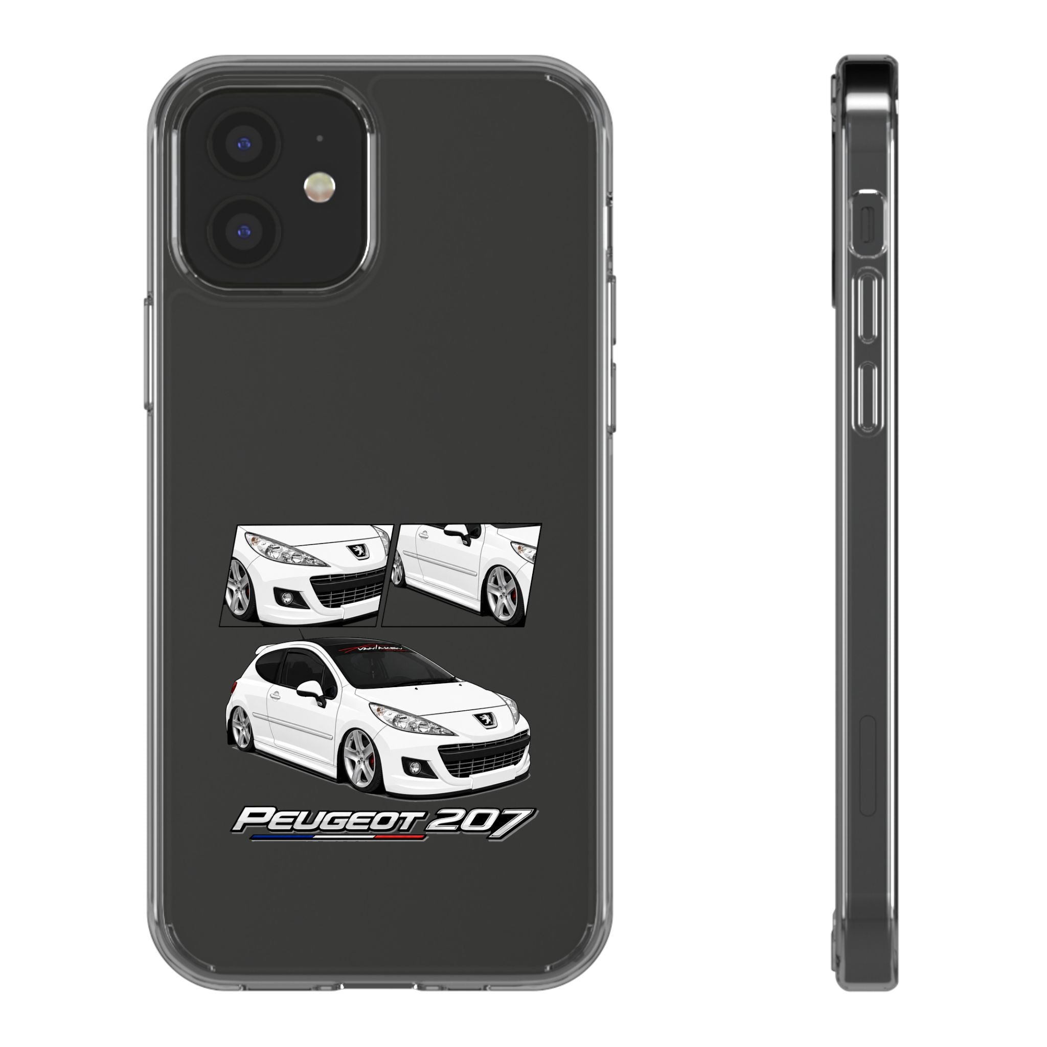 WHITE PEUGEOT 207 PHONE CASES