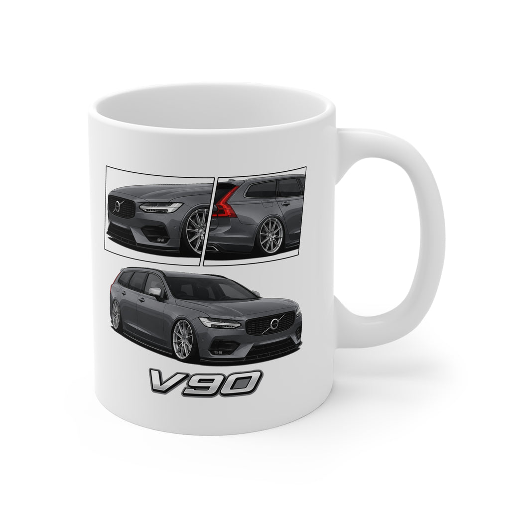GREY VOLVO V90 MUG