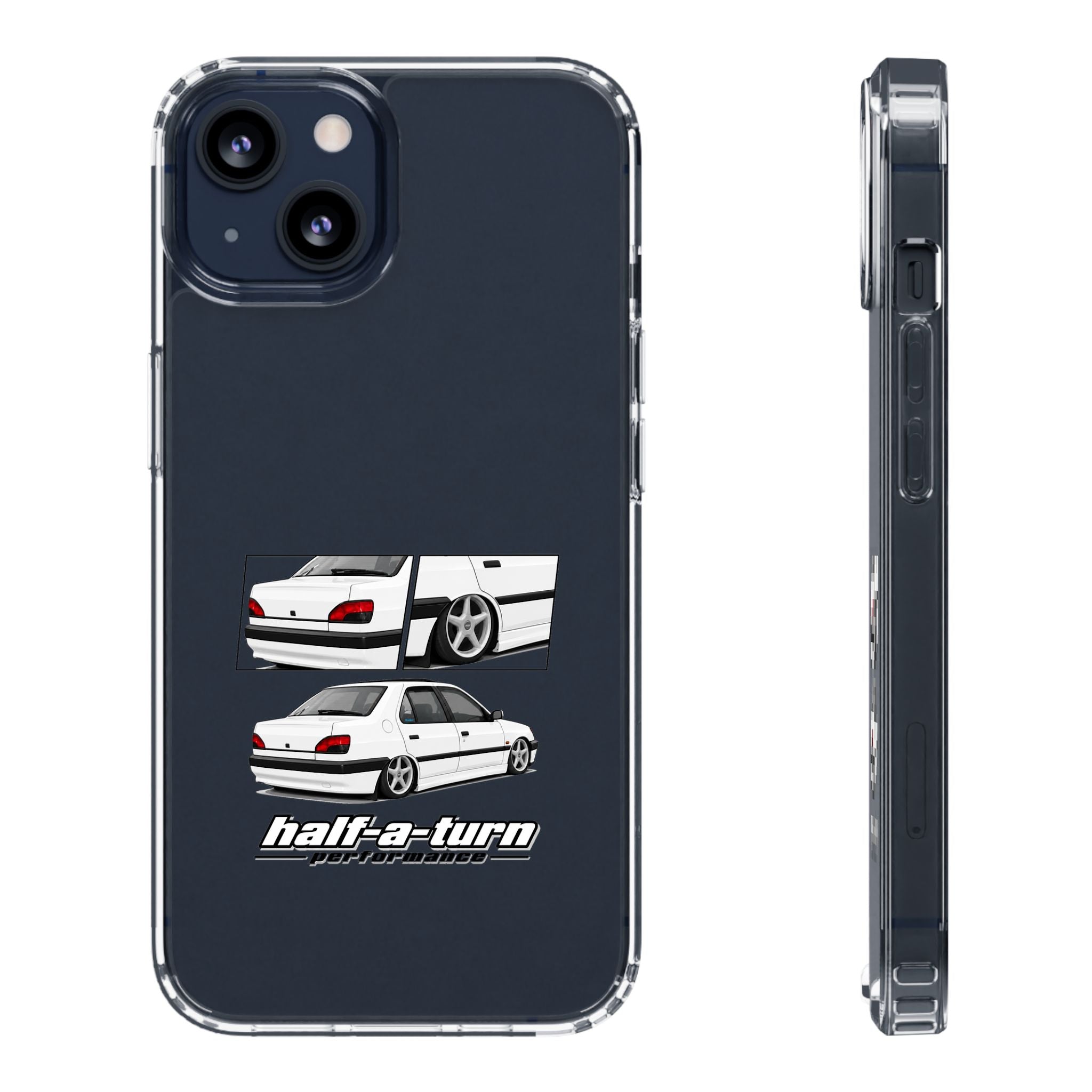 WHITE 306 SEDAN PHONE CASES