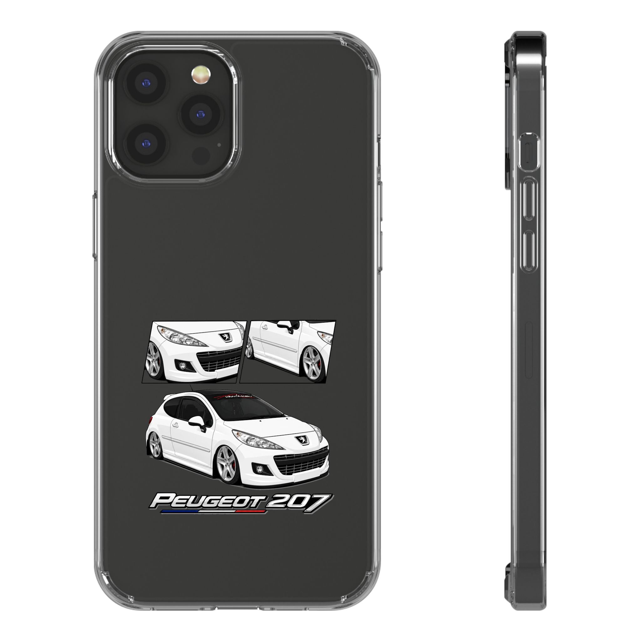 WHITE PEUGEOT 207 PHONE CASES