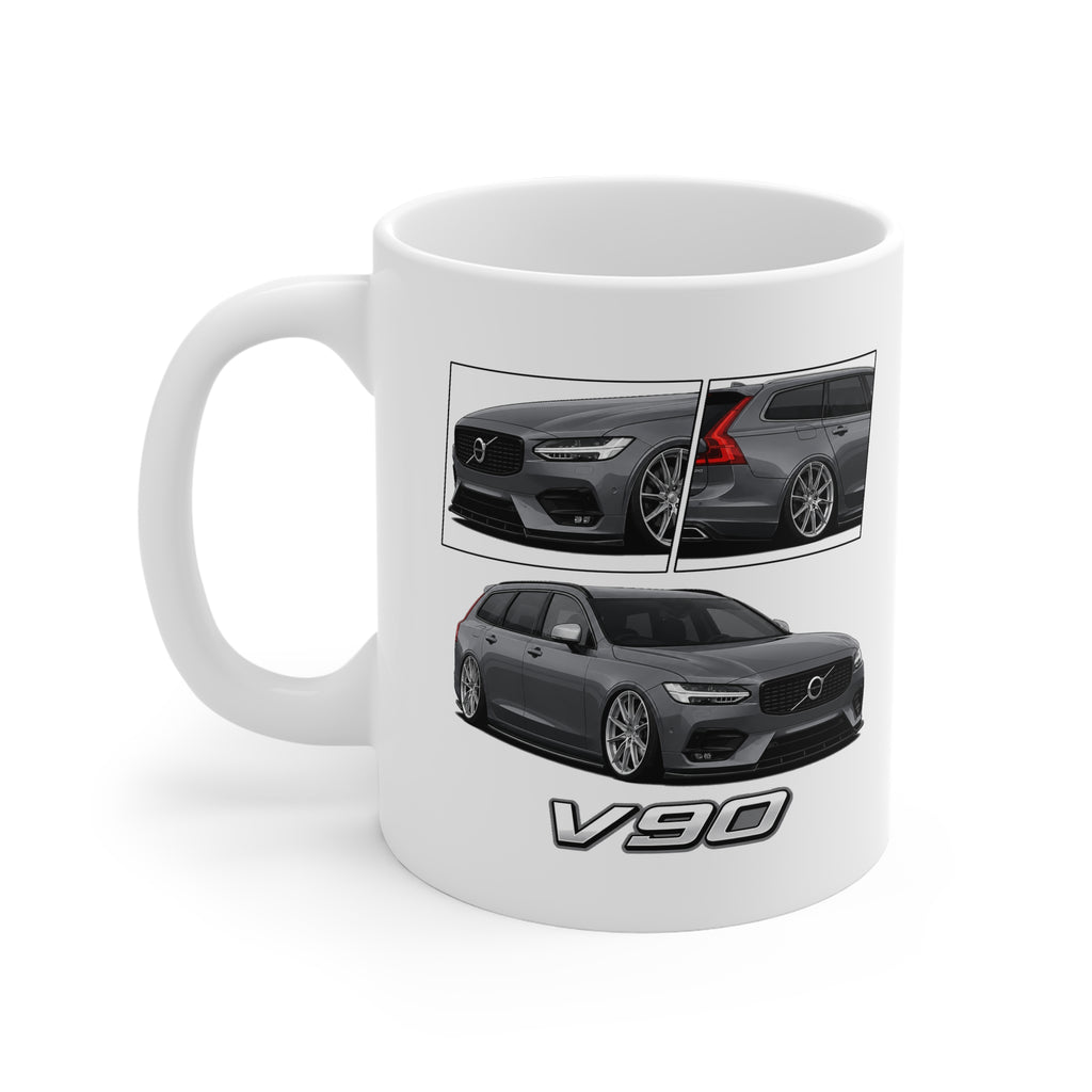 GREY VOLVO V90 MUG