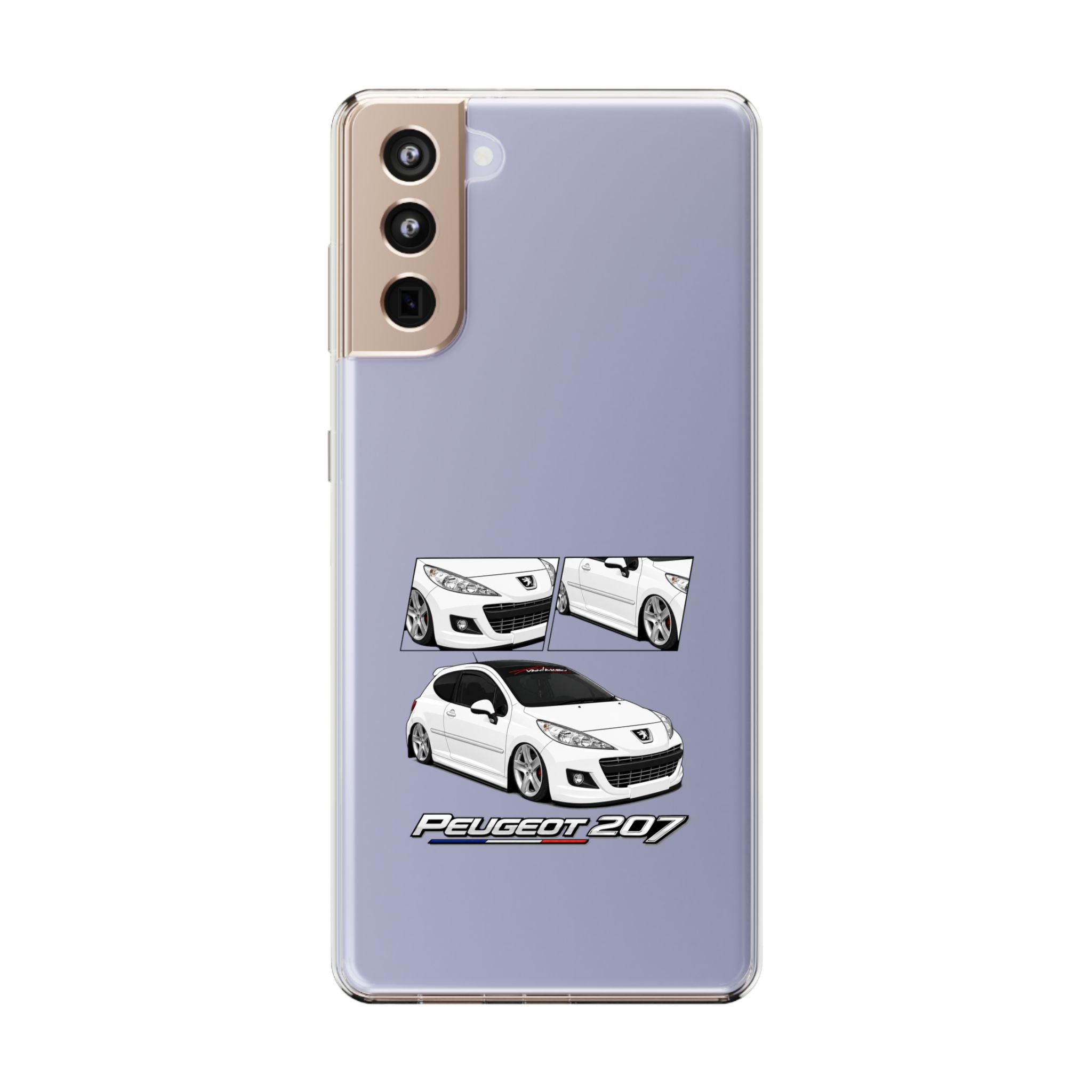 WHITE PEUGEOT 207 PHONE CASES