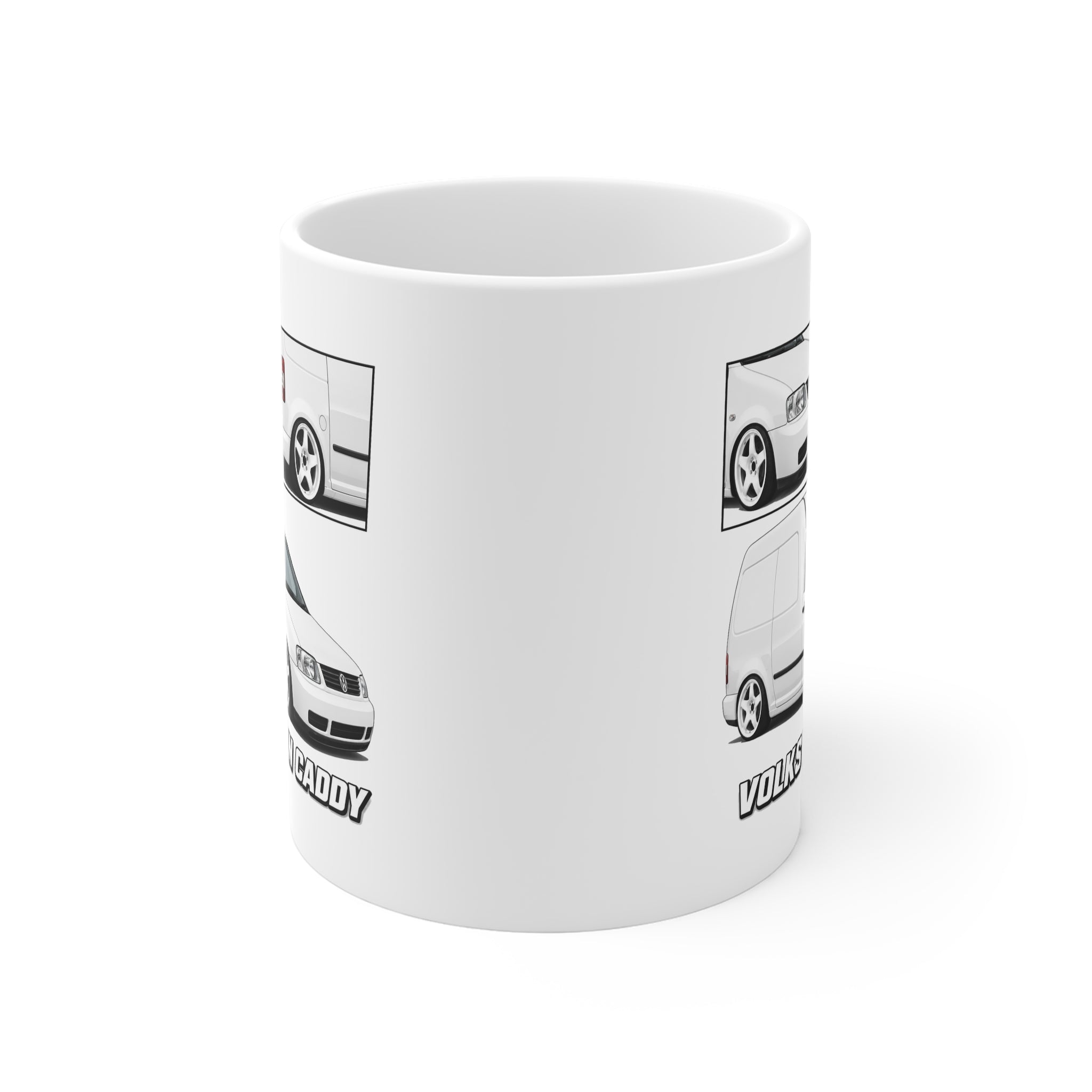 WHITE VW CADDY MUG