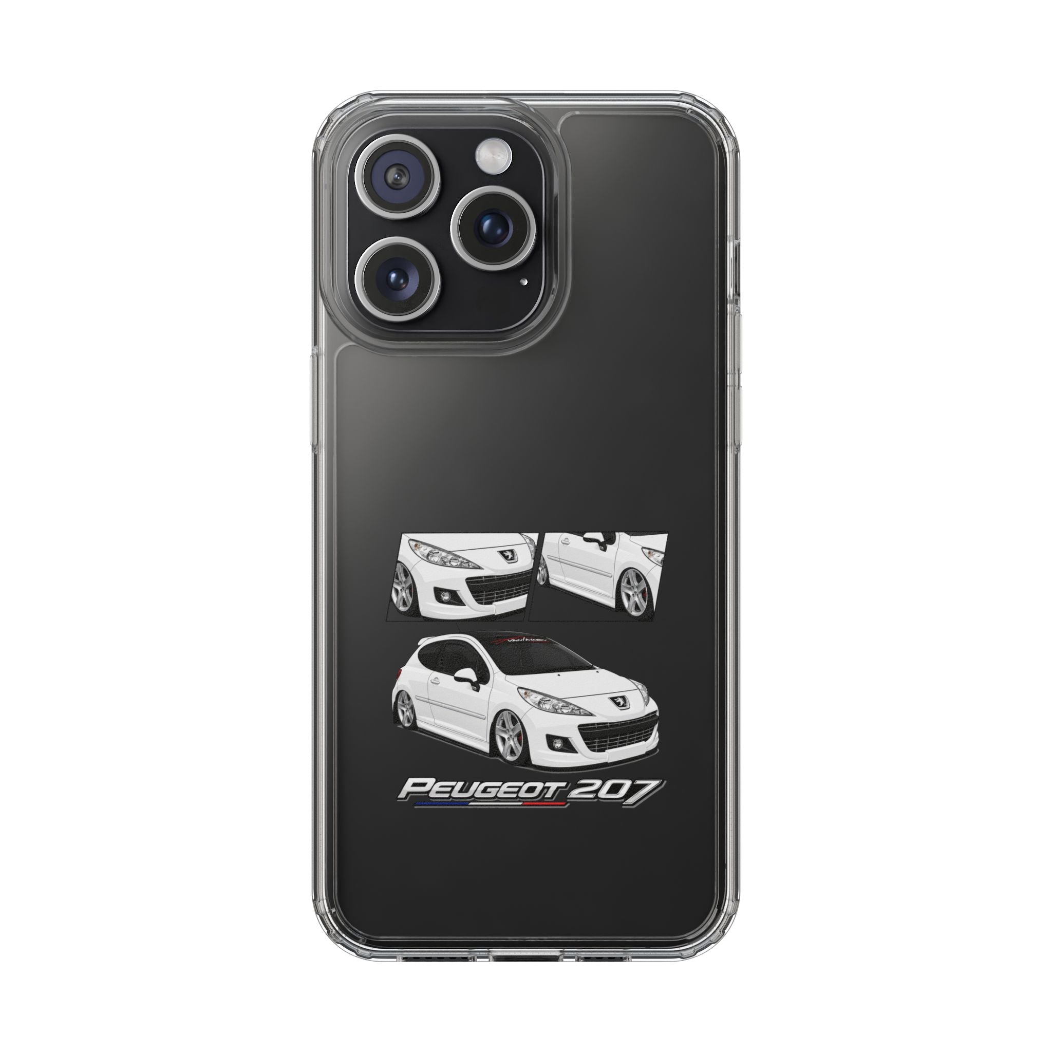WHITE PEUGEOT 207 PHONE CASES