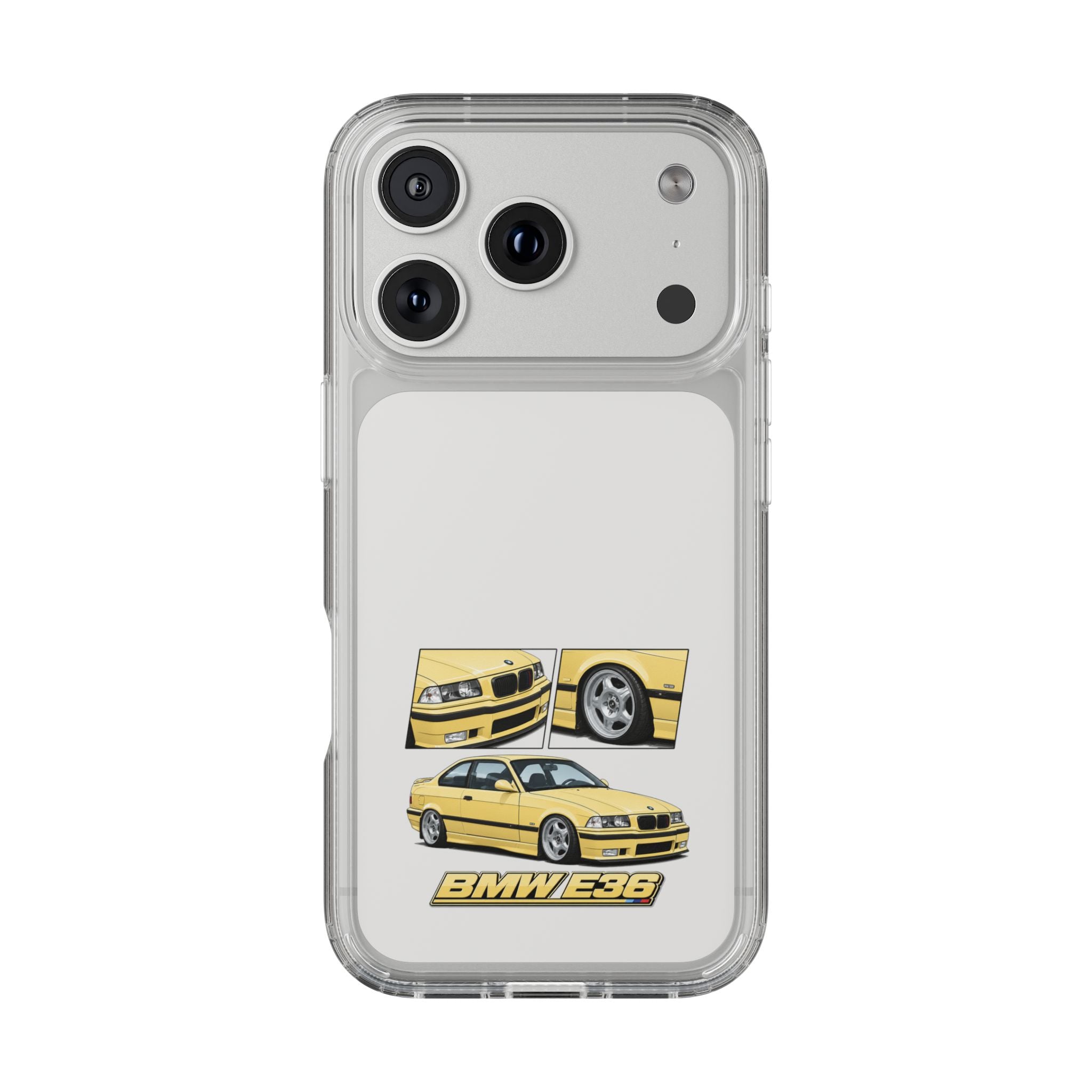 YELLOW BMW E36 PHONE CASE