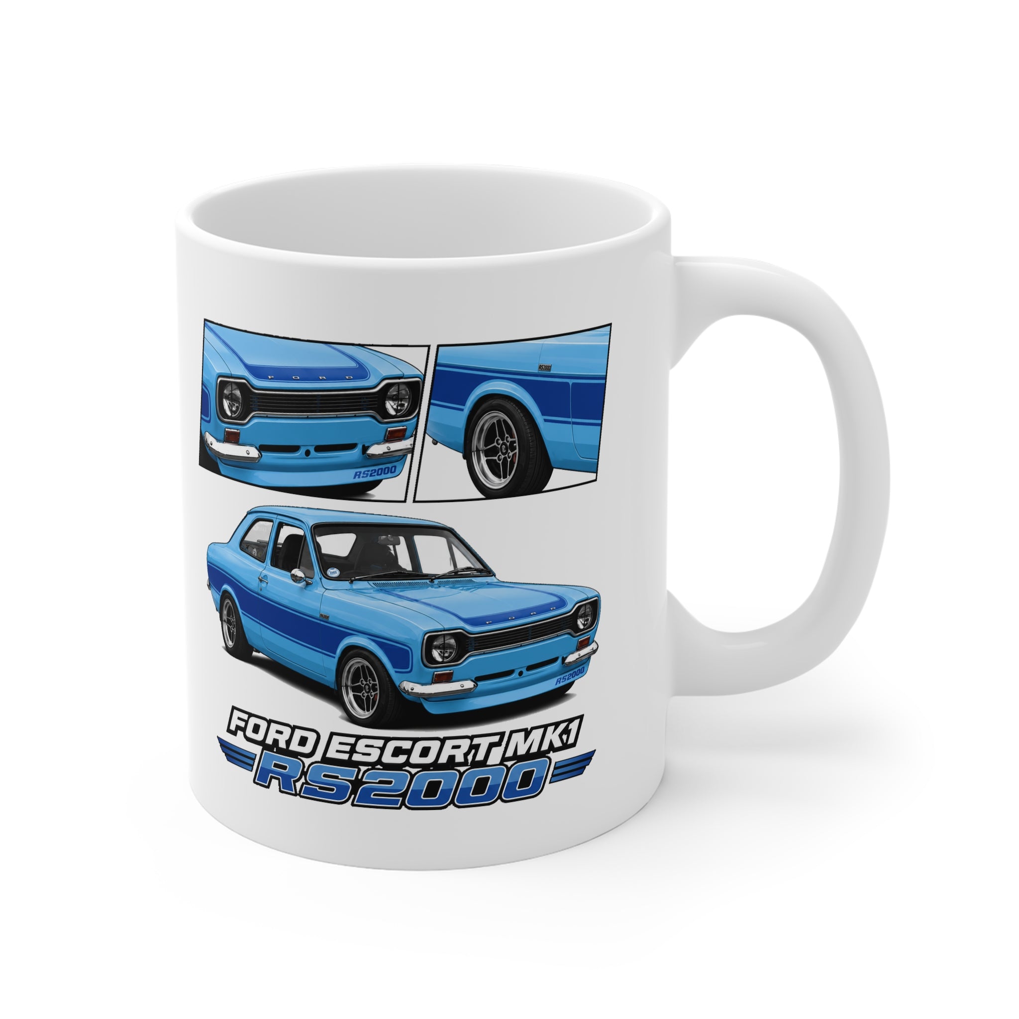 BLUE FORD ESCORT MK1 RS2000 MUG