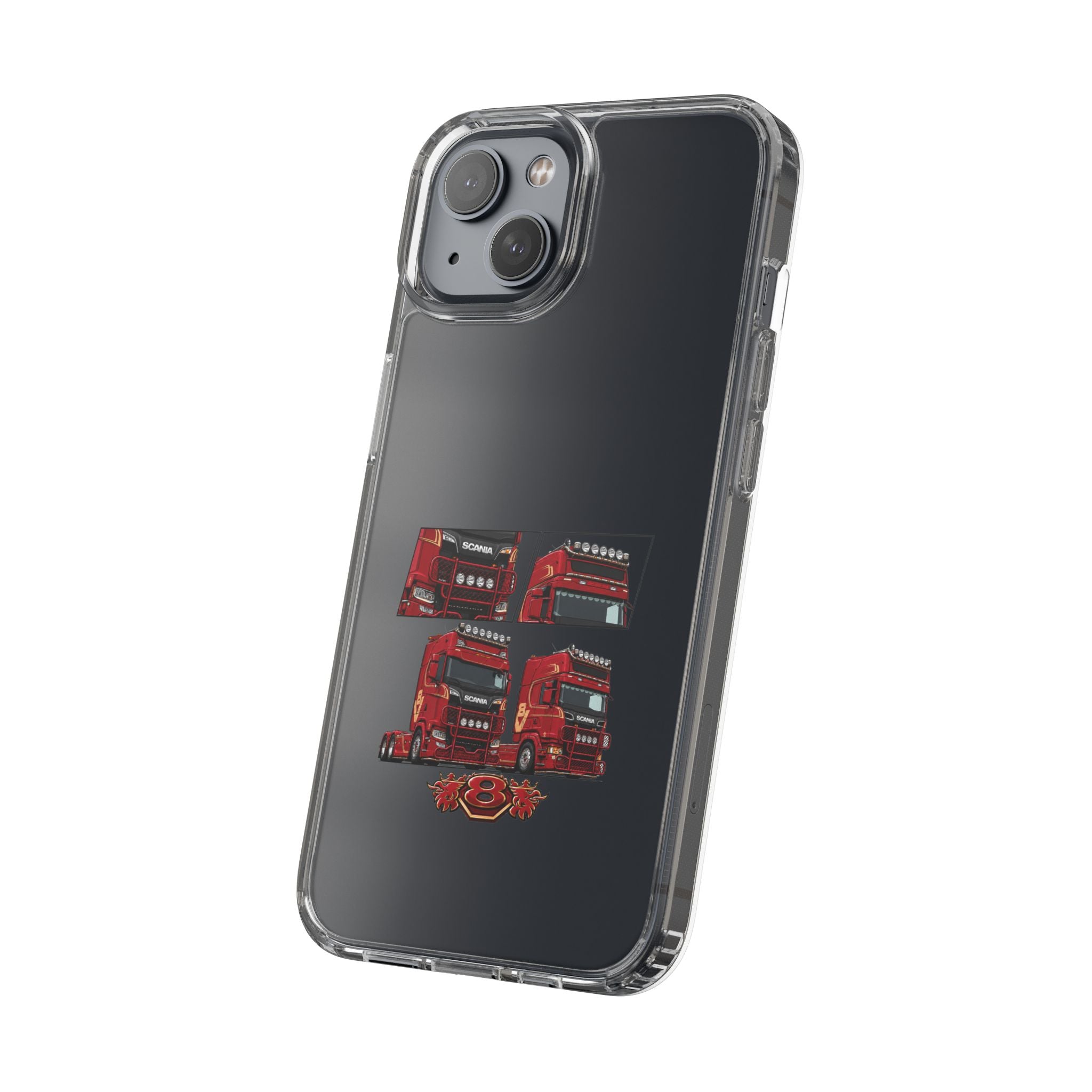 2 RED SCANIA S-SERIES PHONE CASES