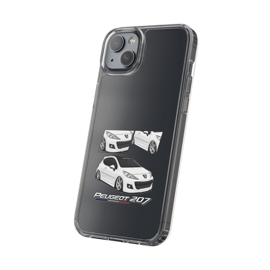 WHITE PEUGEOT 207 PHONE CASES