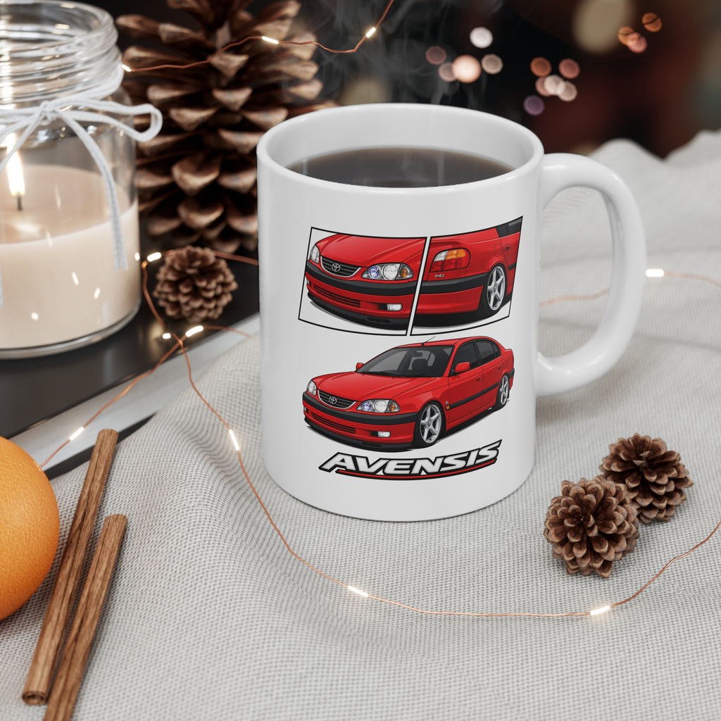 RED TOYOTA AVENSIS MUG