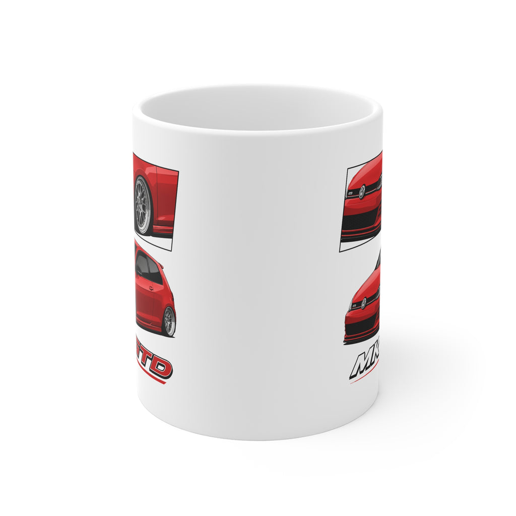 RED VW MK7 GOLF GTD MUG
