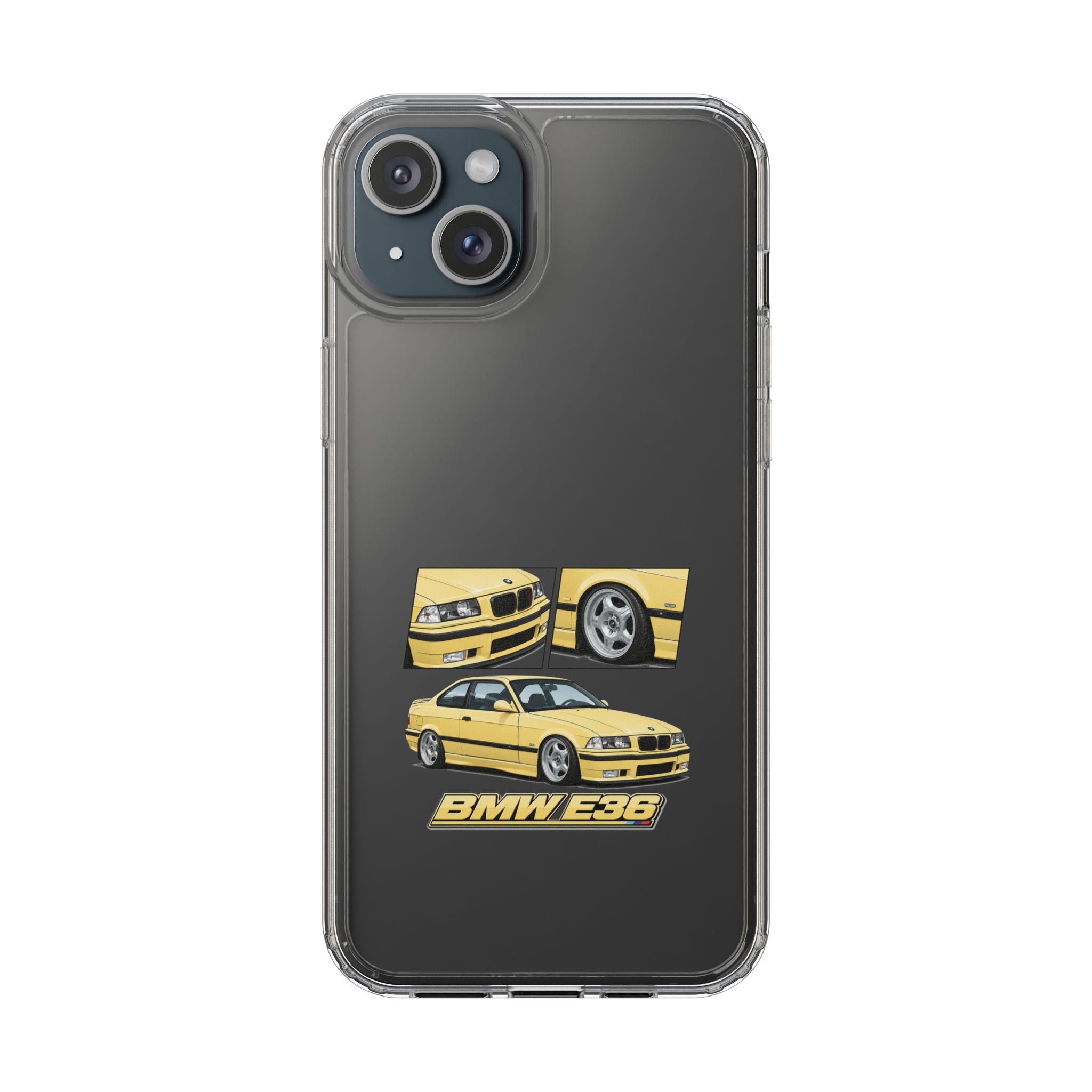 YELLOW BMW E36 PHONE CASE