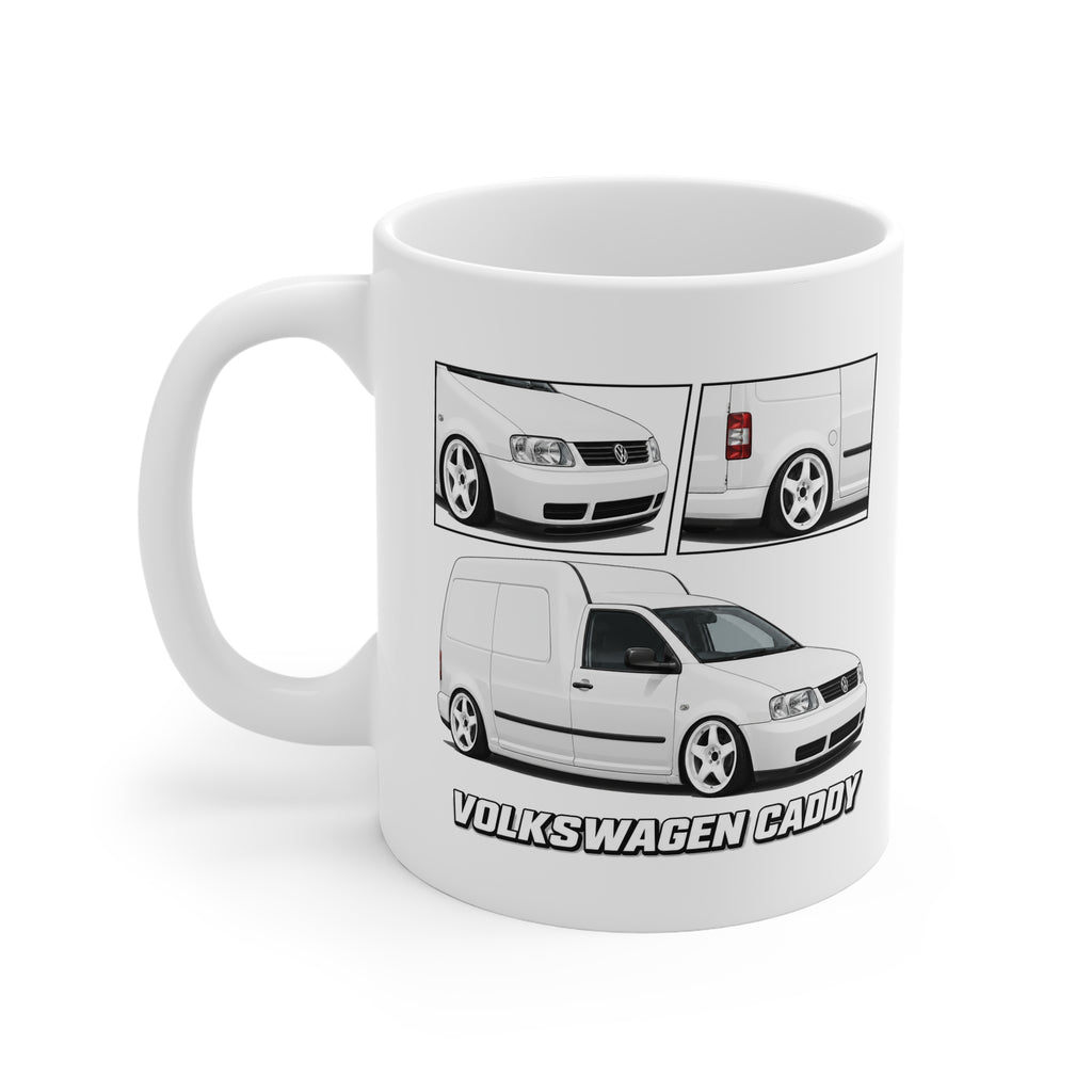WHITE VW CADDY MUG