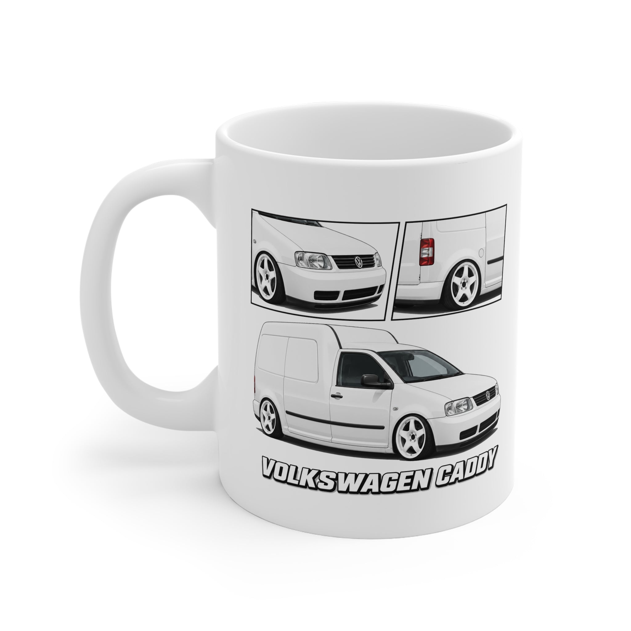 WHITE VW CADDY MUG