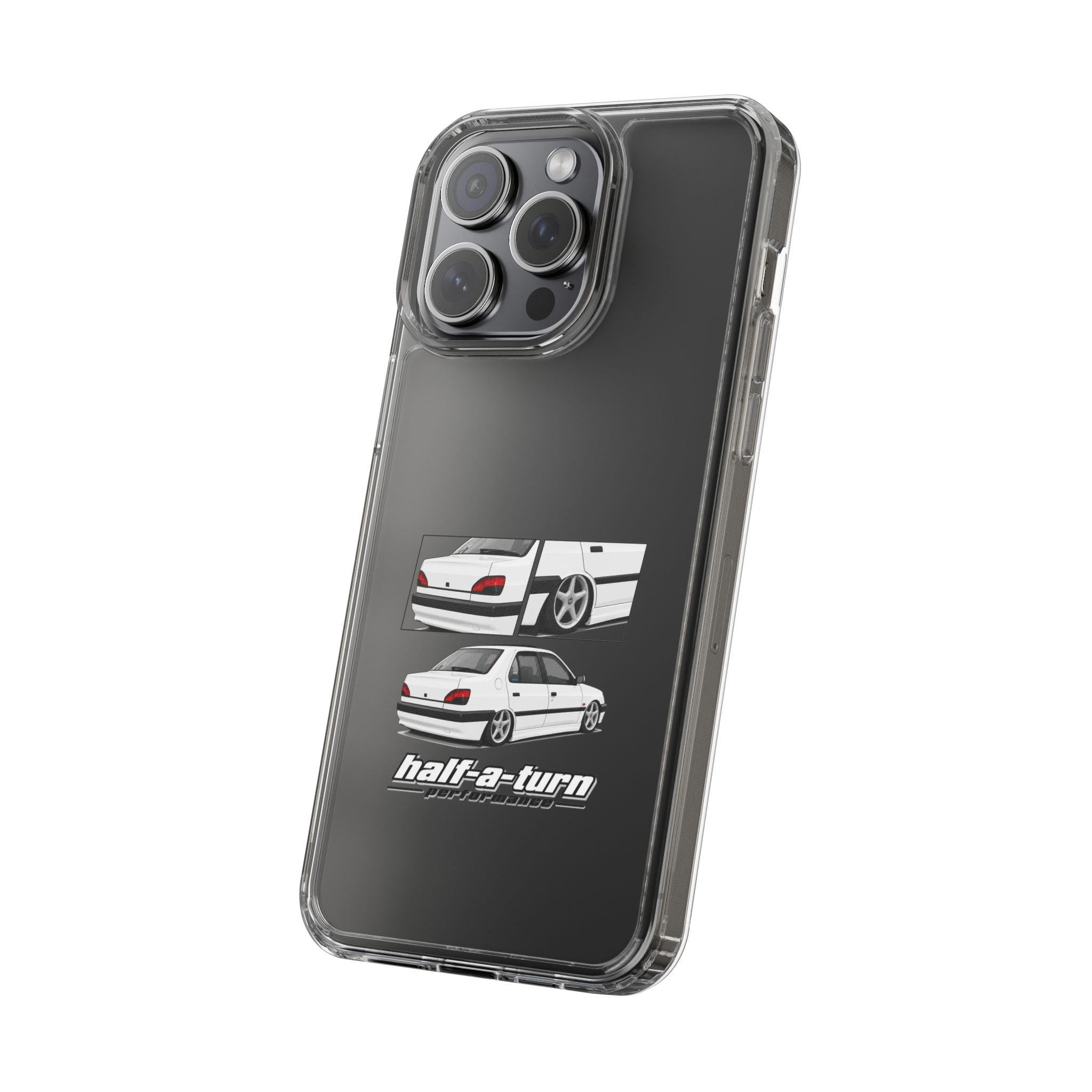 WHITE 306 SEDAN PHONE CASES