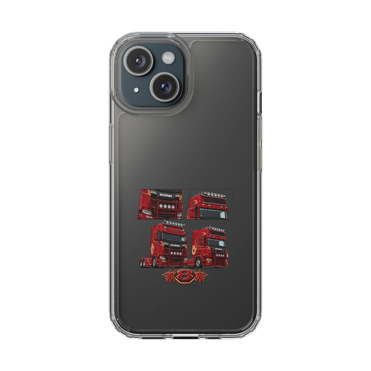 2 RED SCANIA S-SERIES PHONE CASES