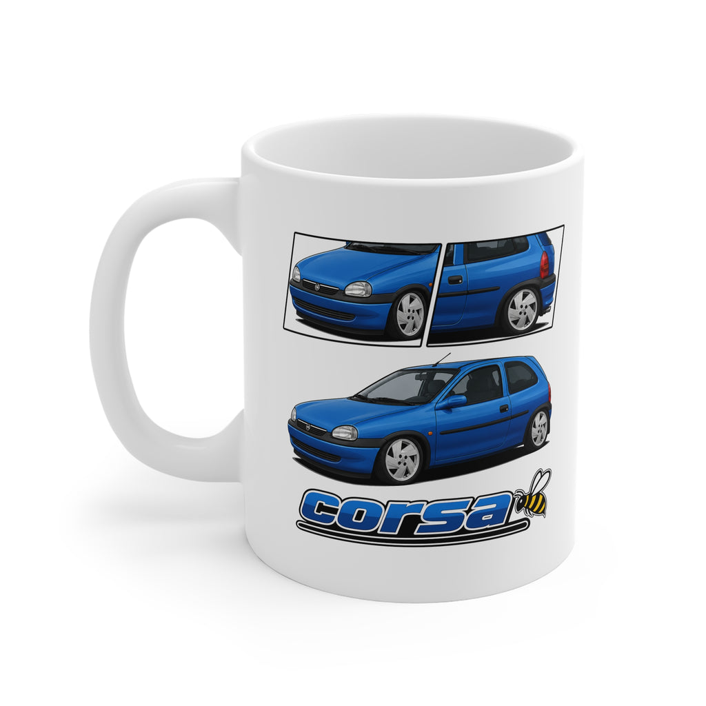 BLUE VAUXHALL CORSA B MUG